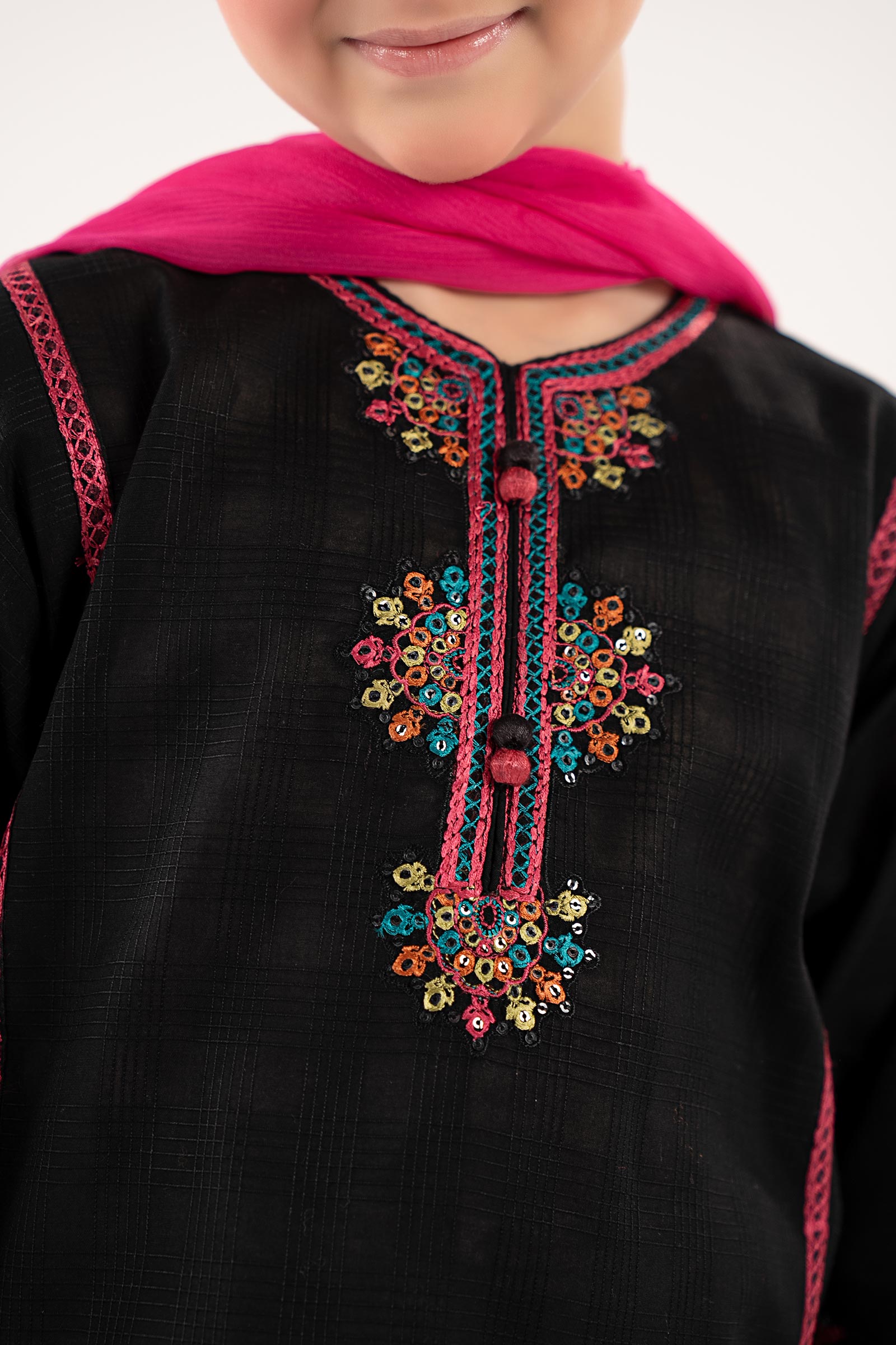 3 Piece Embroidered Cotton Suit