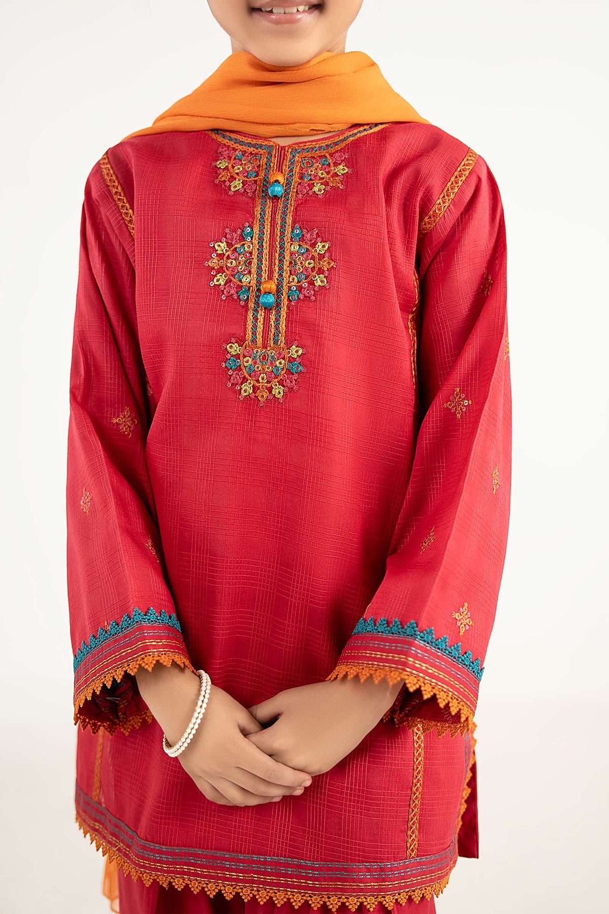 3 Piece Embroidered Cotton Suit