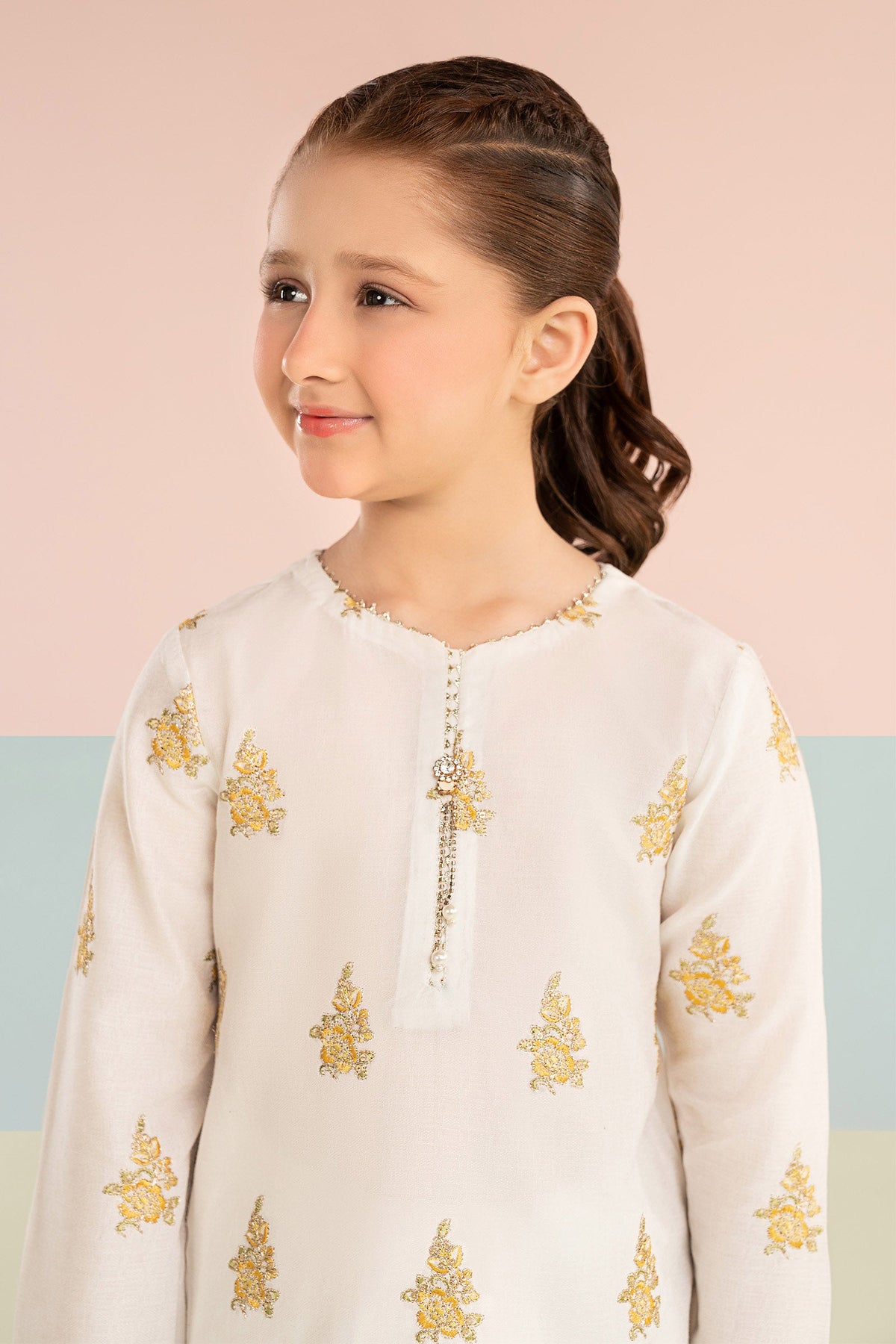 3 Piece Embroidered Dobby Lawn Suit