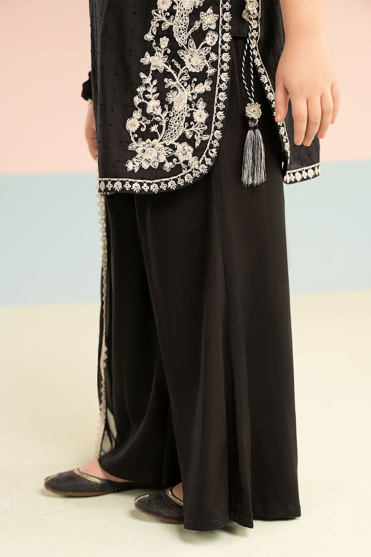 3 Piece Embroidered Brochia Jacquard Suit