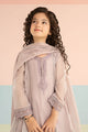 3 Piece Embroidered Striped Lurex Yarn Dyed Suit