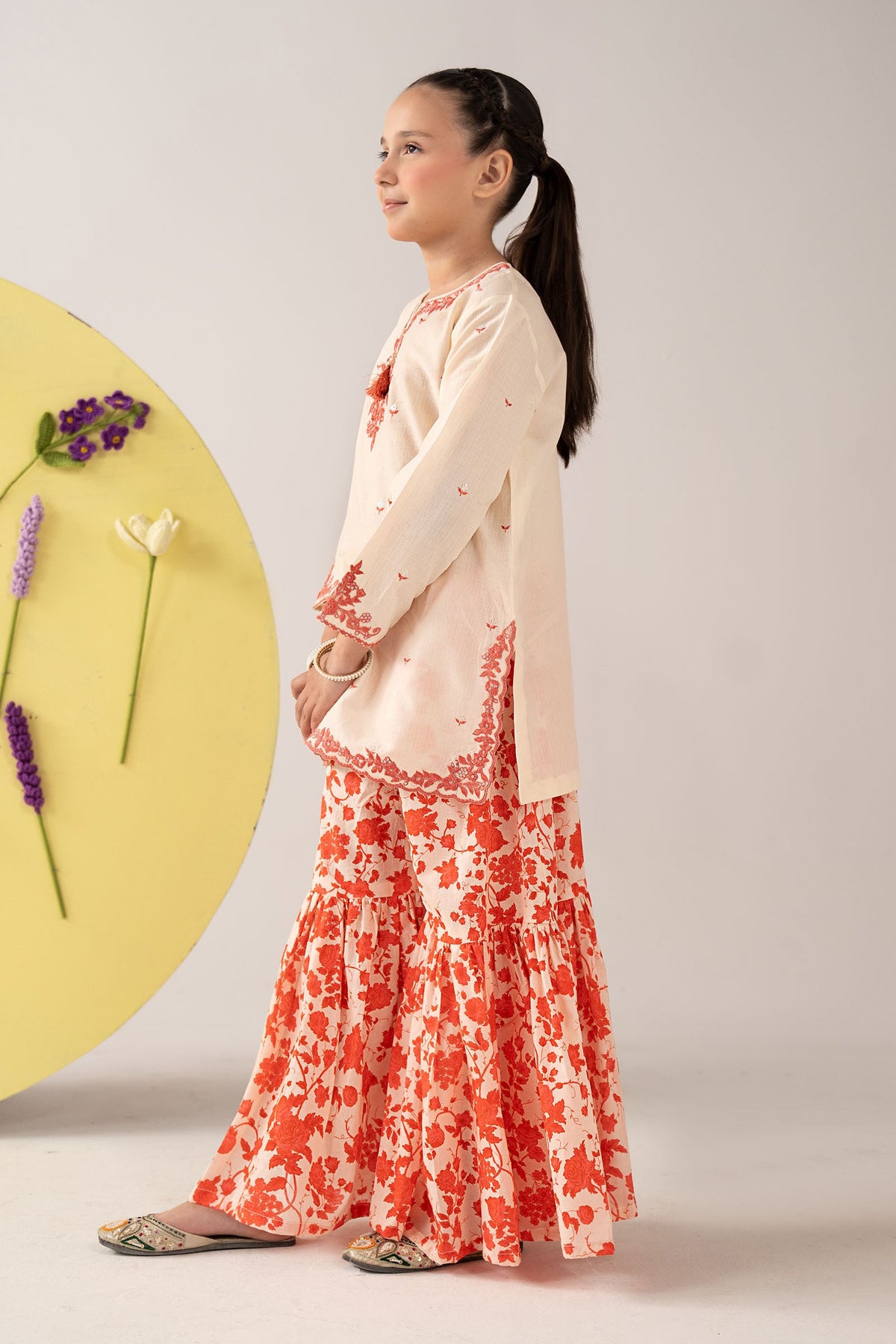 2 Piece Embroidered Dobby Lawn Suit