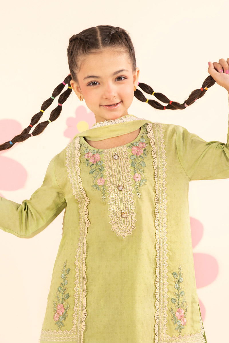3 Piece Embroidered Dobby Lawn Suit