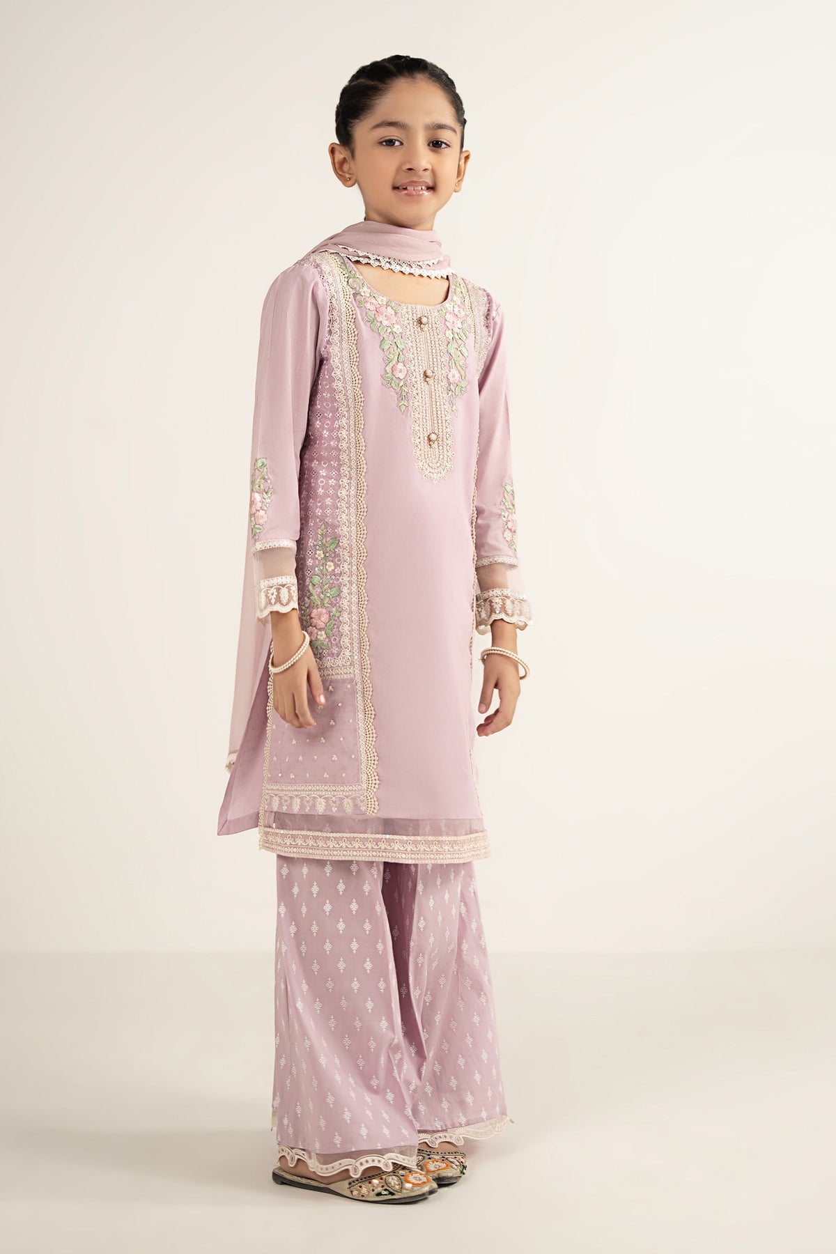 3 Piece Embroidered Dobby Lawn Suit