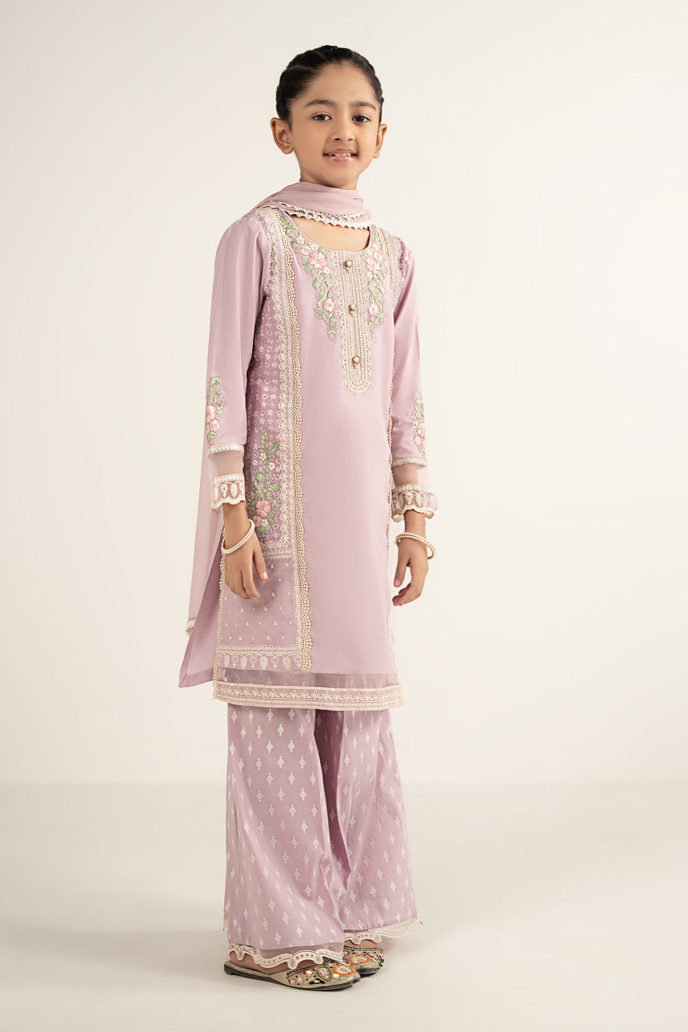 3 Piece Embroidered Dobby Lawn Suit