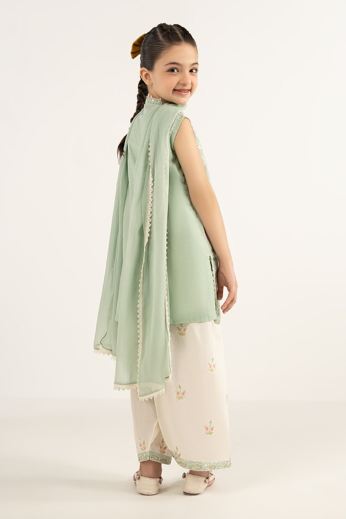 3 Piece Embroidered Dobby Lawn Suit