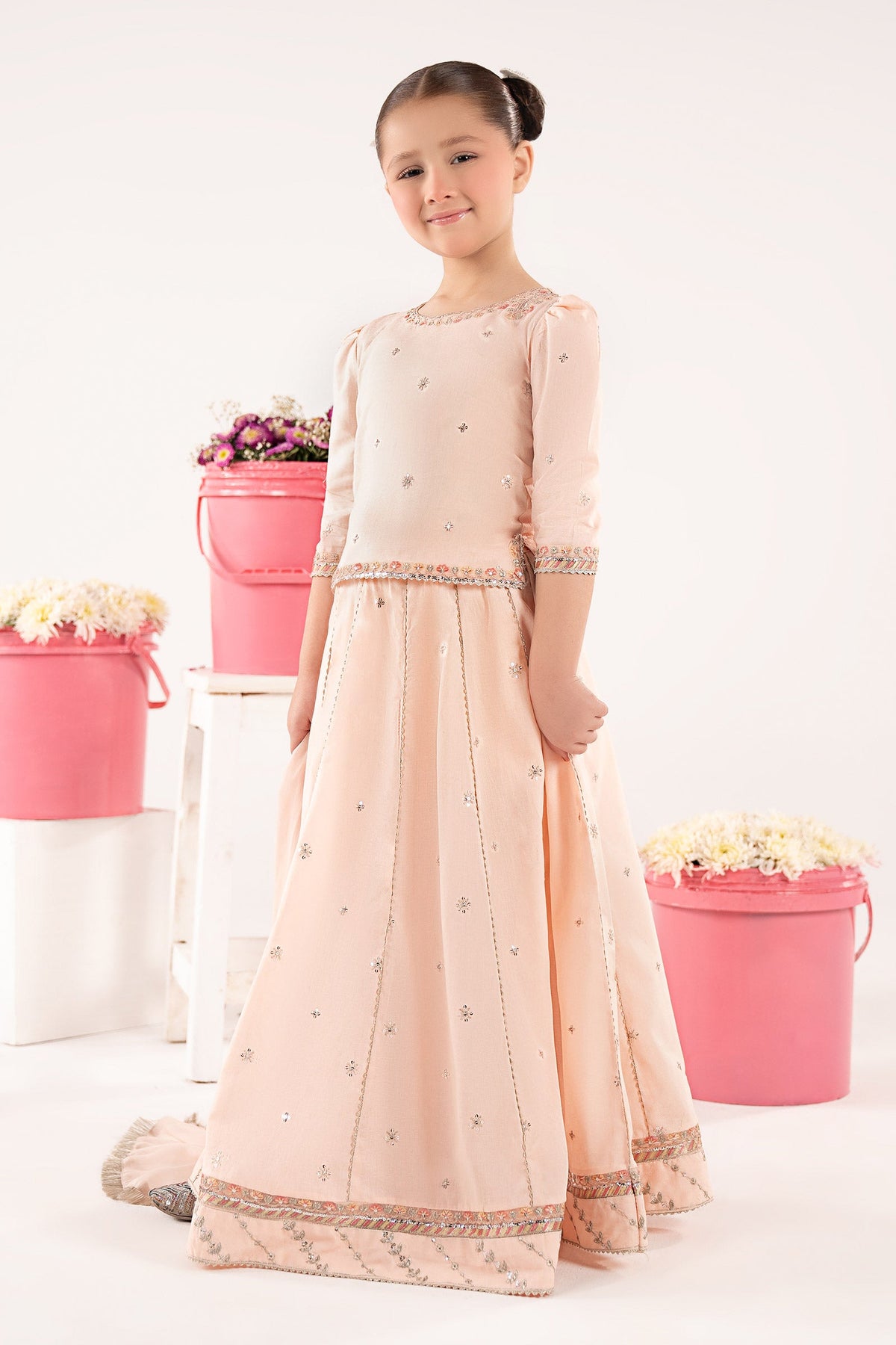 3 Piece Embroidered Dobby Lawn Suit
