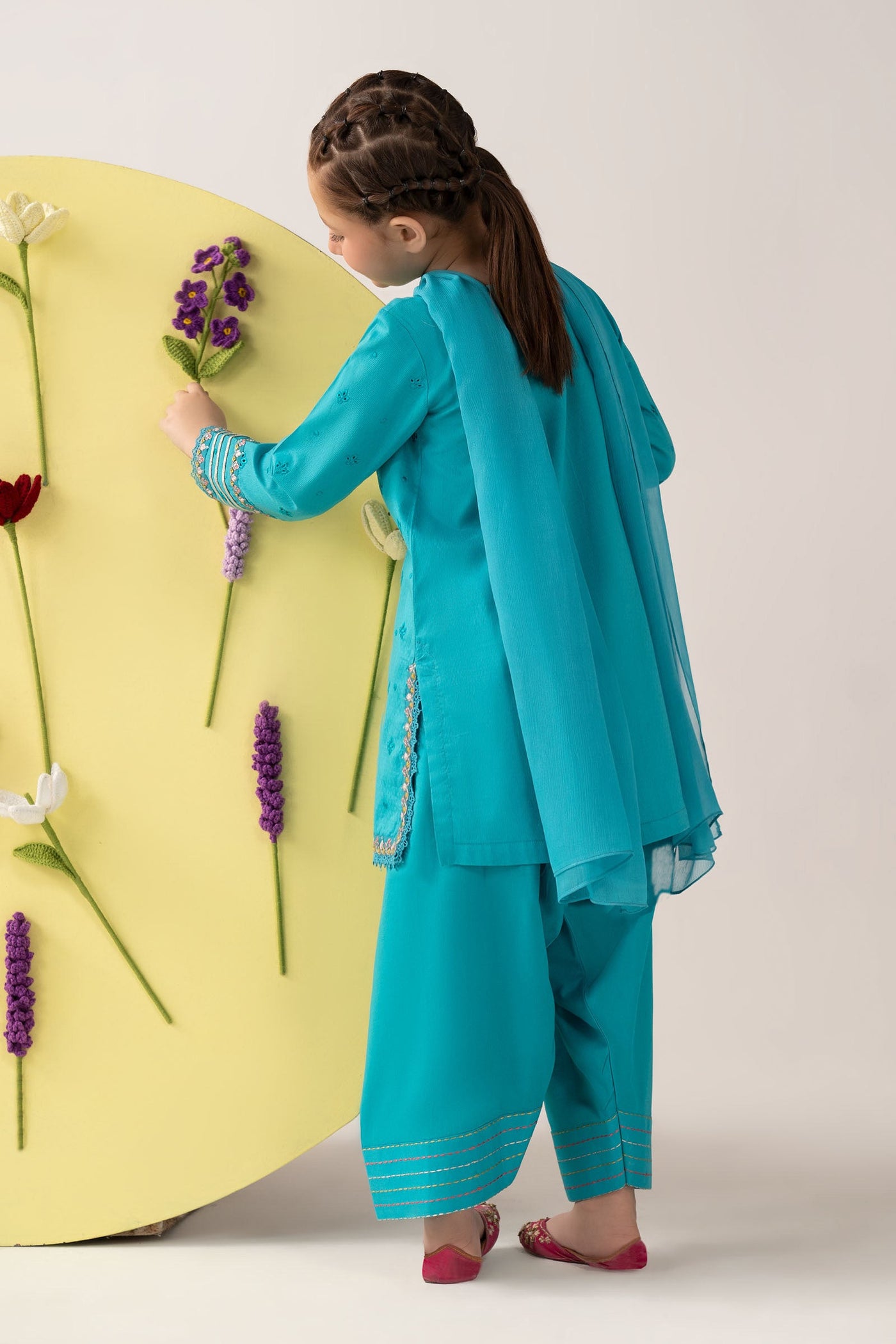 3 Piece Embroidered Dobby Lawn Suit