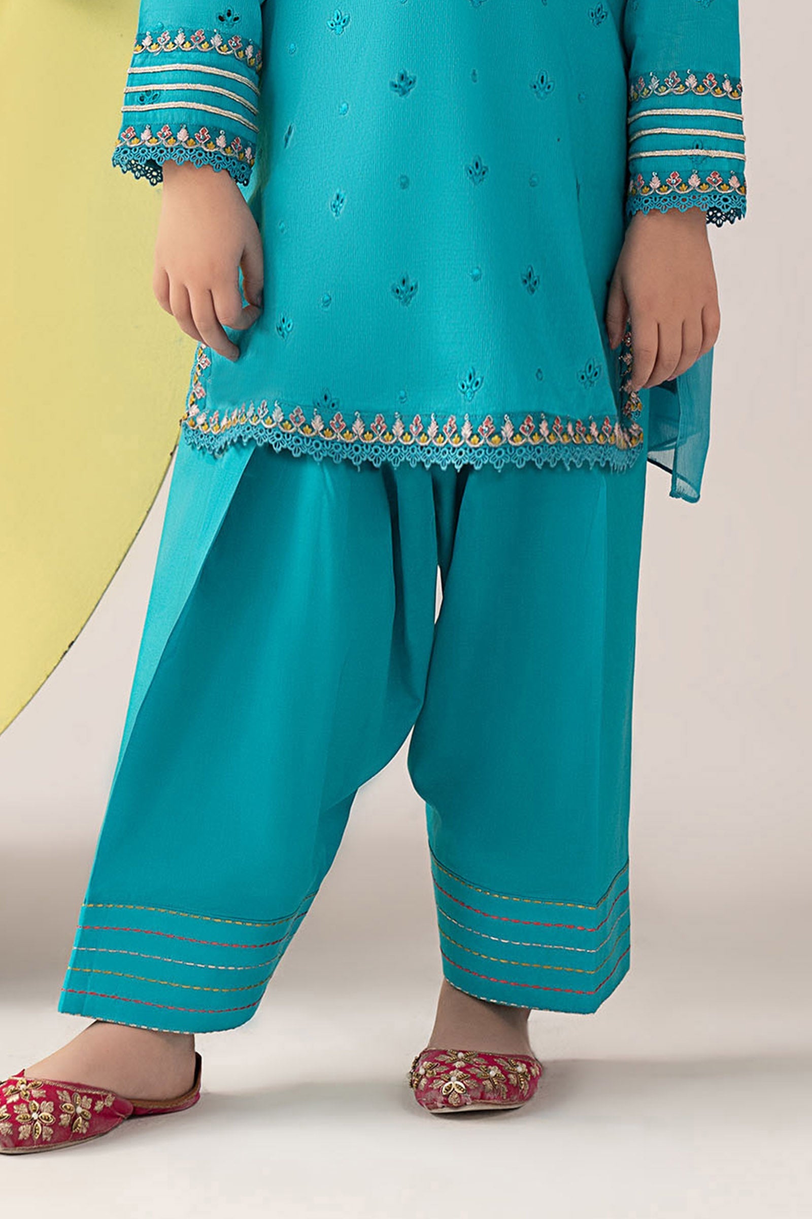 3 Piece Embroidered Dobby Lawn Suit