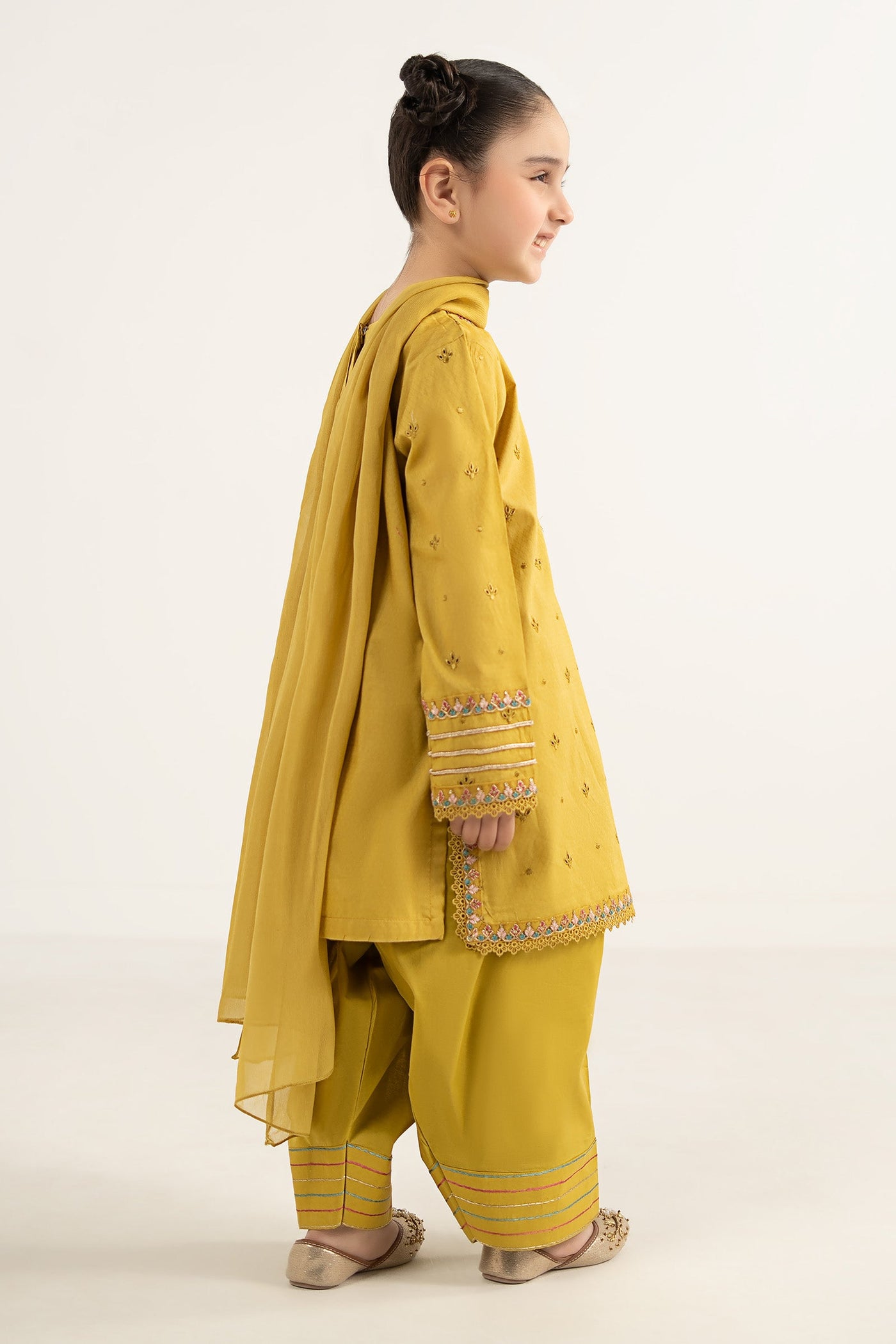 3 Piece Embroidered Dobby Lawn Suit