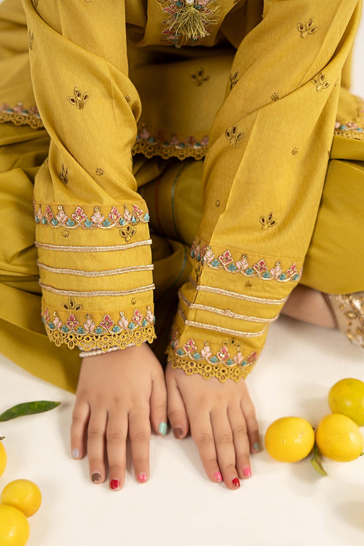 3 Piece Embroidered Dobby Lawn Suit