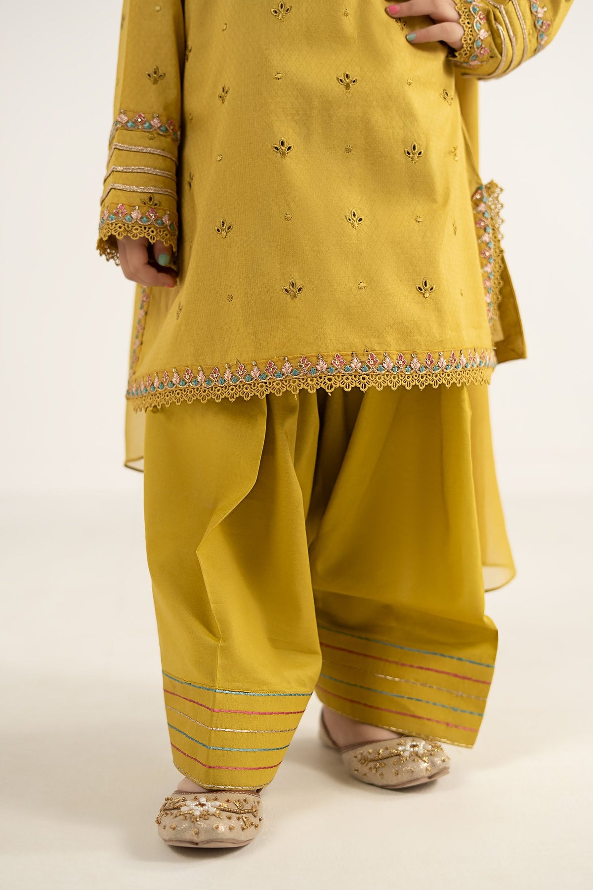 3 Piece Embroidered Dobby Lawn Suit