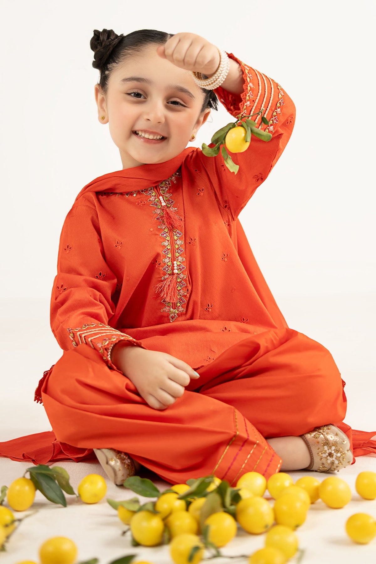3 Piece Embroidered Dobby Lawn Suit