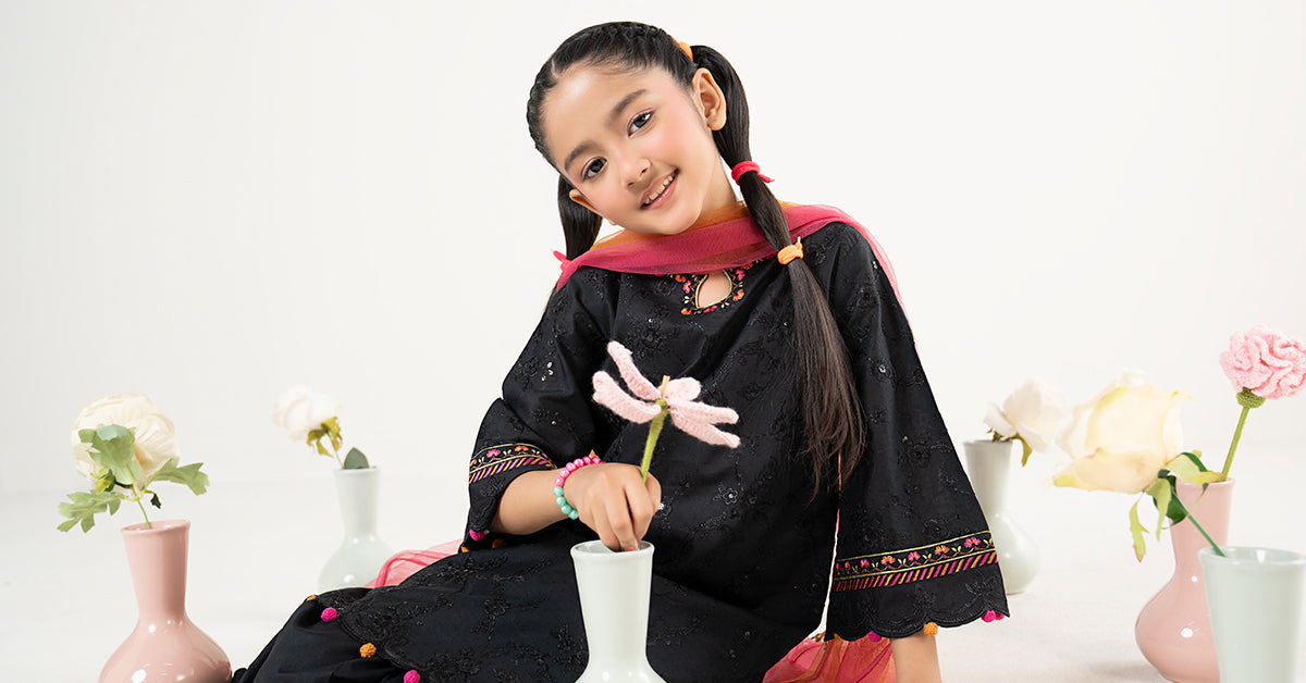 3 Piece Embroidered Dobby Lawn Suit