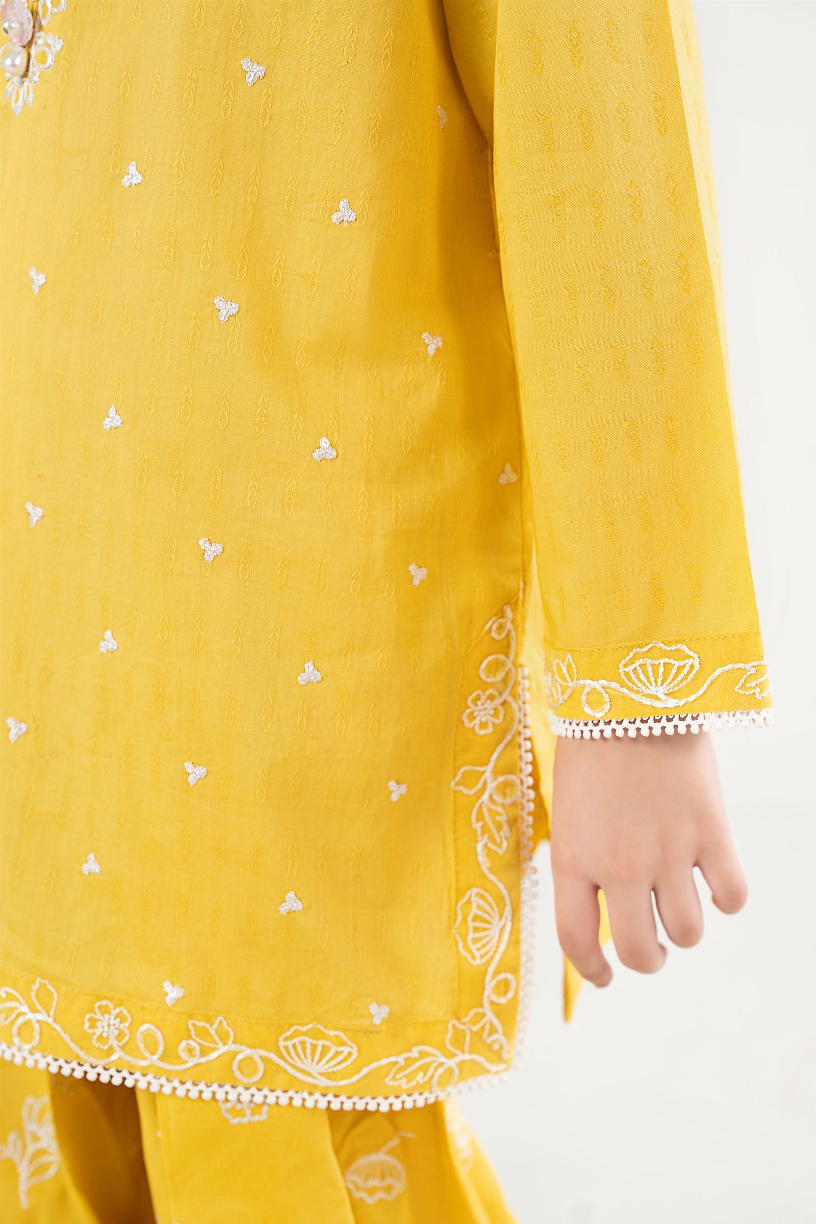 2 Piece Embroidered Dobby Lawn Suit