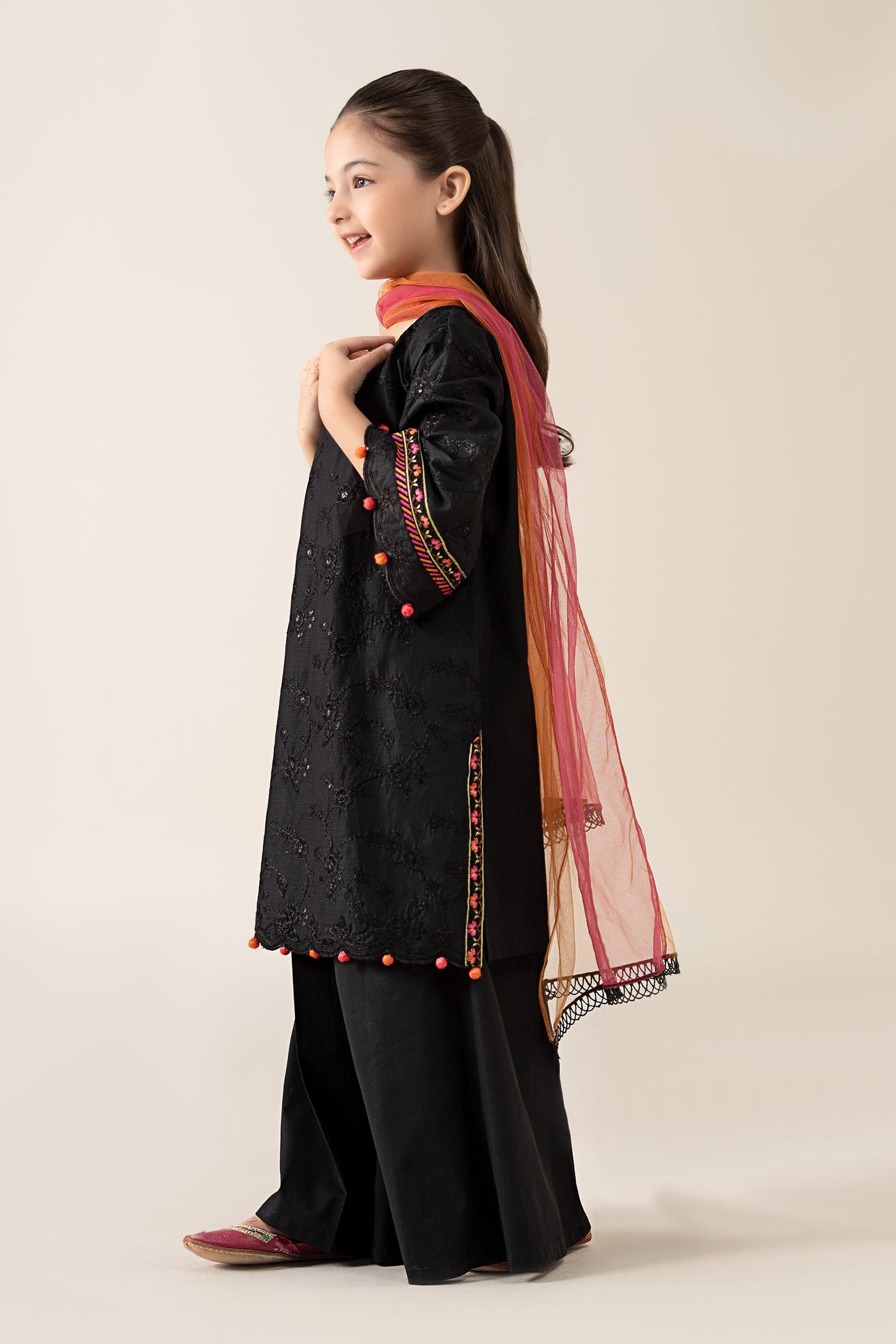 3 Piece Embroidered Dobby Suit