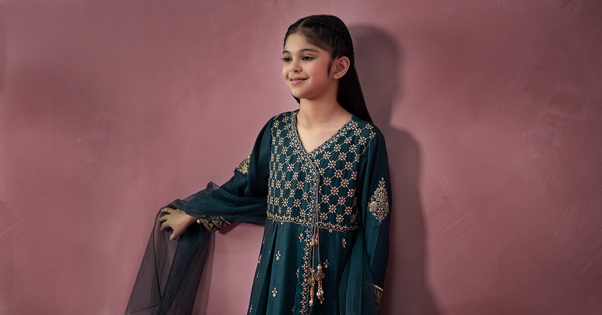 3 Piece Embroidered Linen Suit