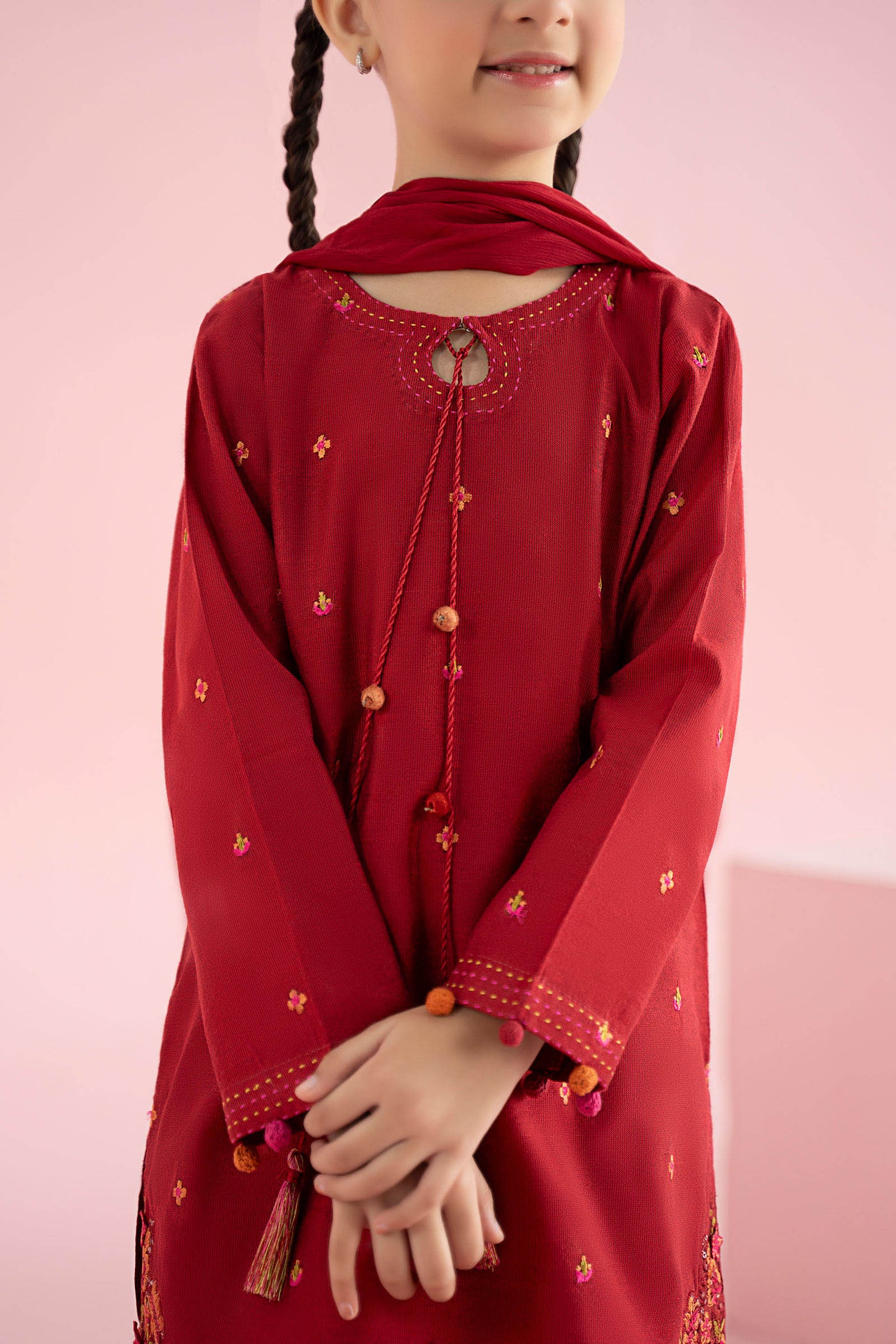 3 Piece Embroidered Cotton Silk Suit