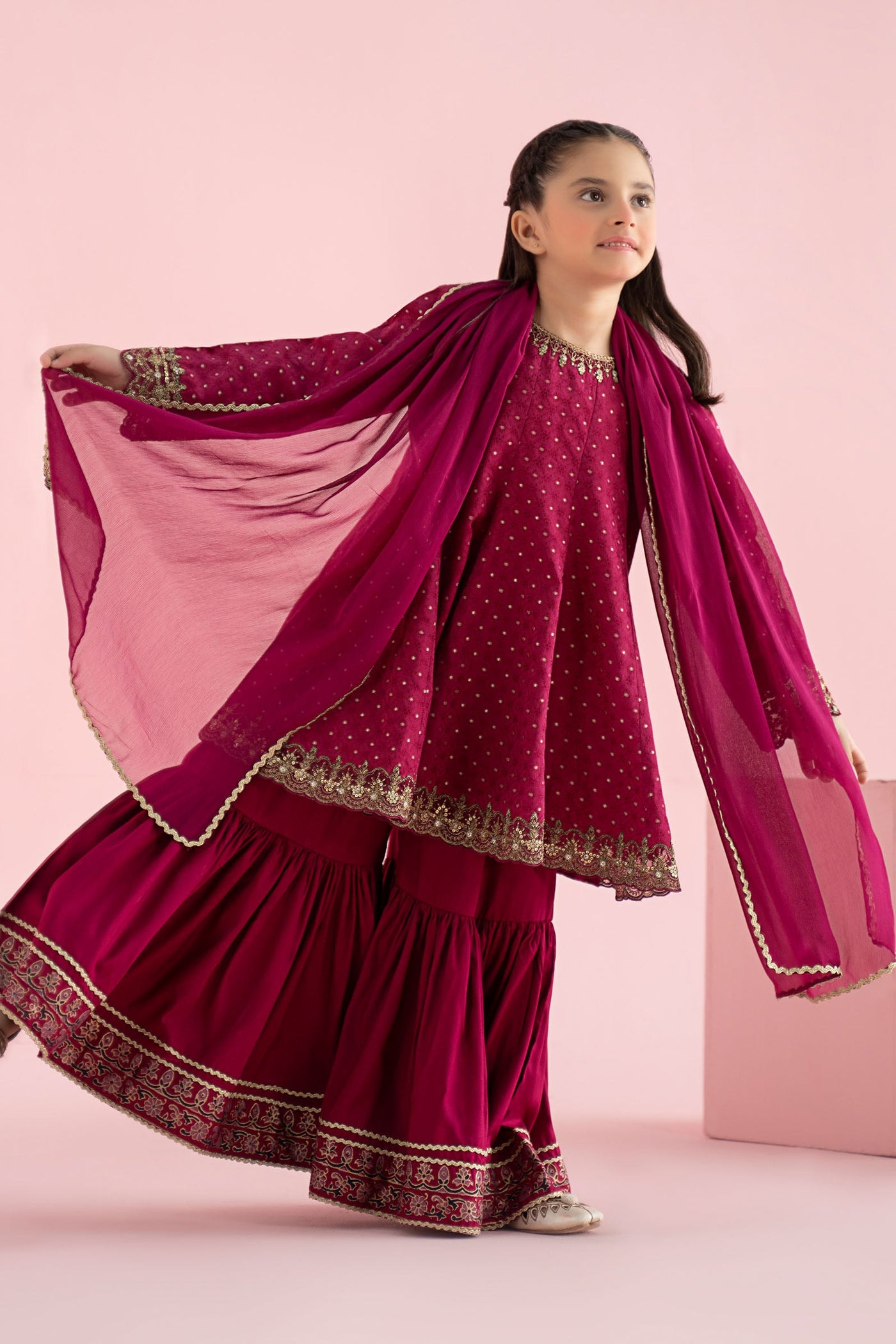 3 Piece Embroidered Filament Viscose Suit