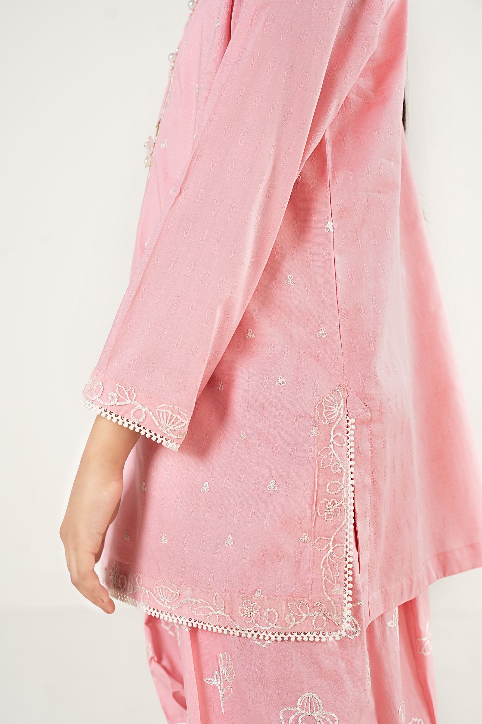 2 Piece Embroidered Dobby Lawn Suit