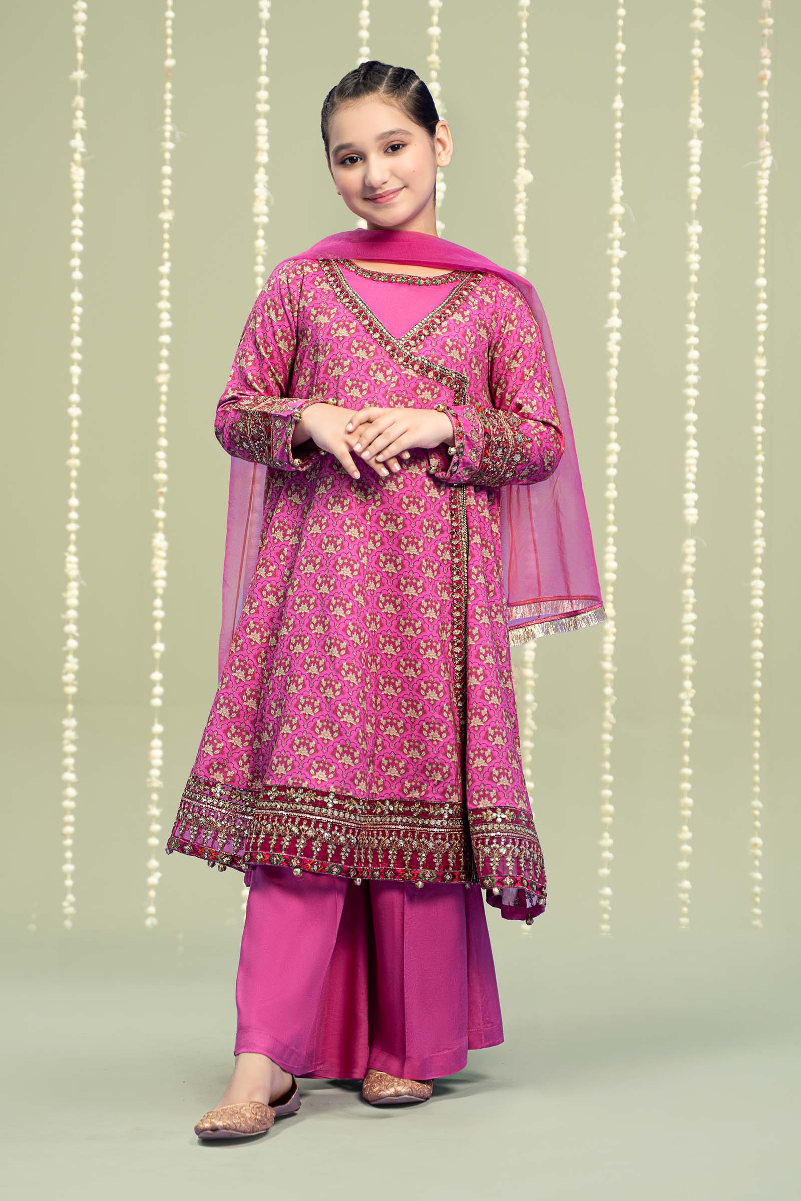 3 Piece Printed Linen Suit