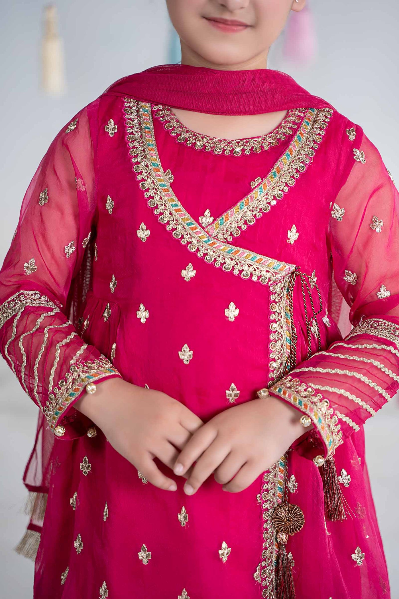 3 Piece Embroidered Organza Suit