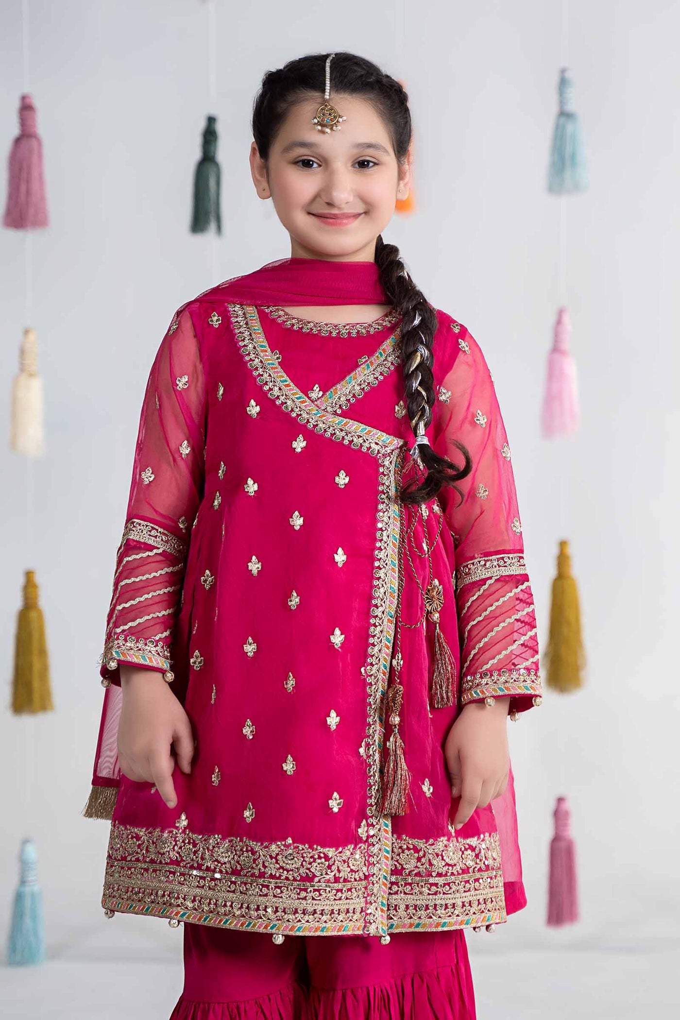 3 Piece Embroidered Organza Suit