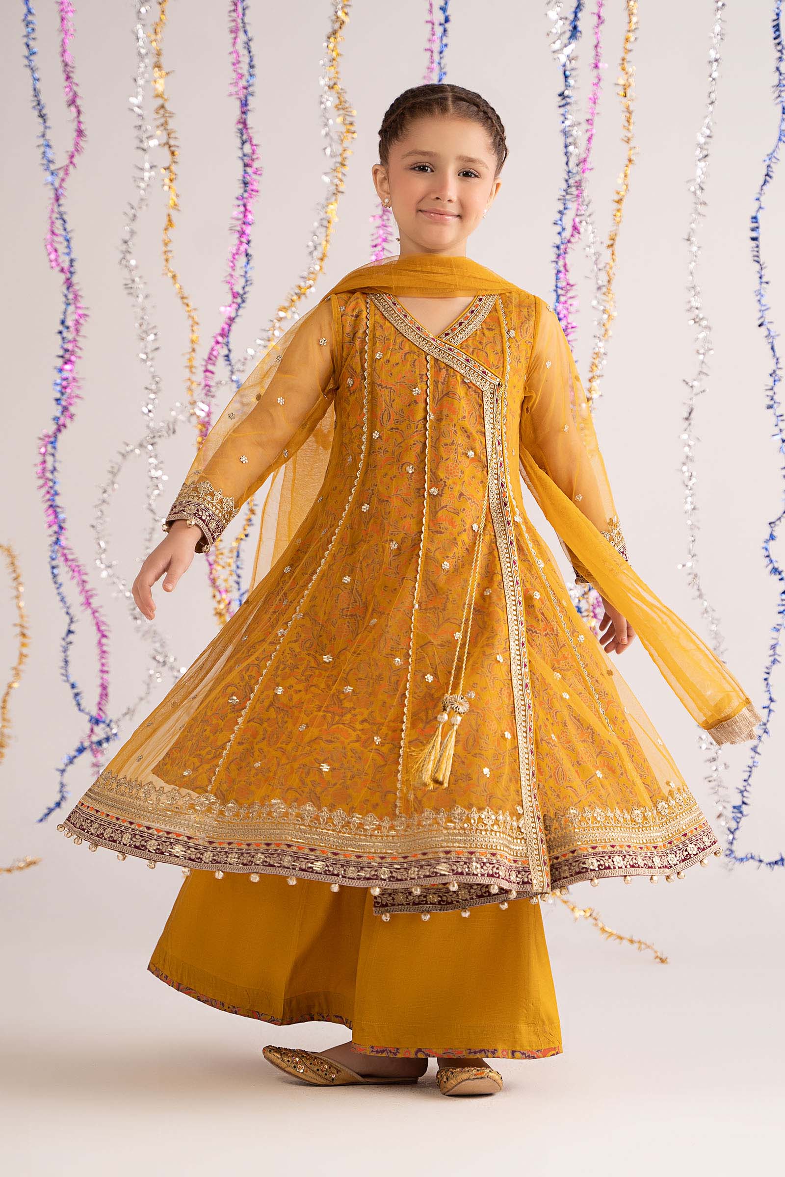 3 Piece Embroidered Net Suit