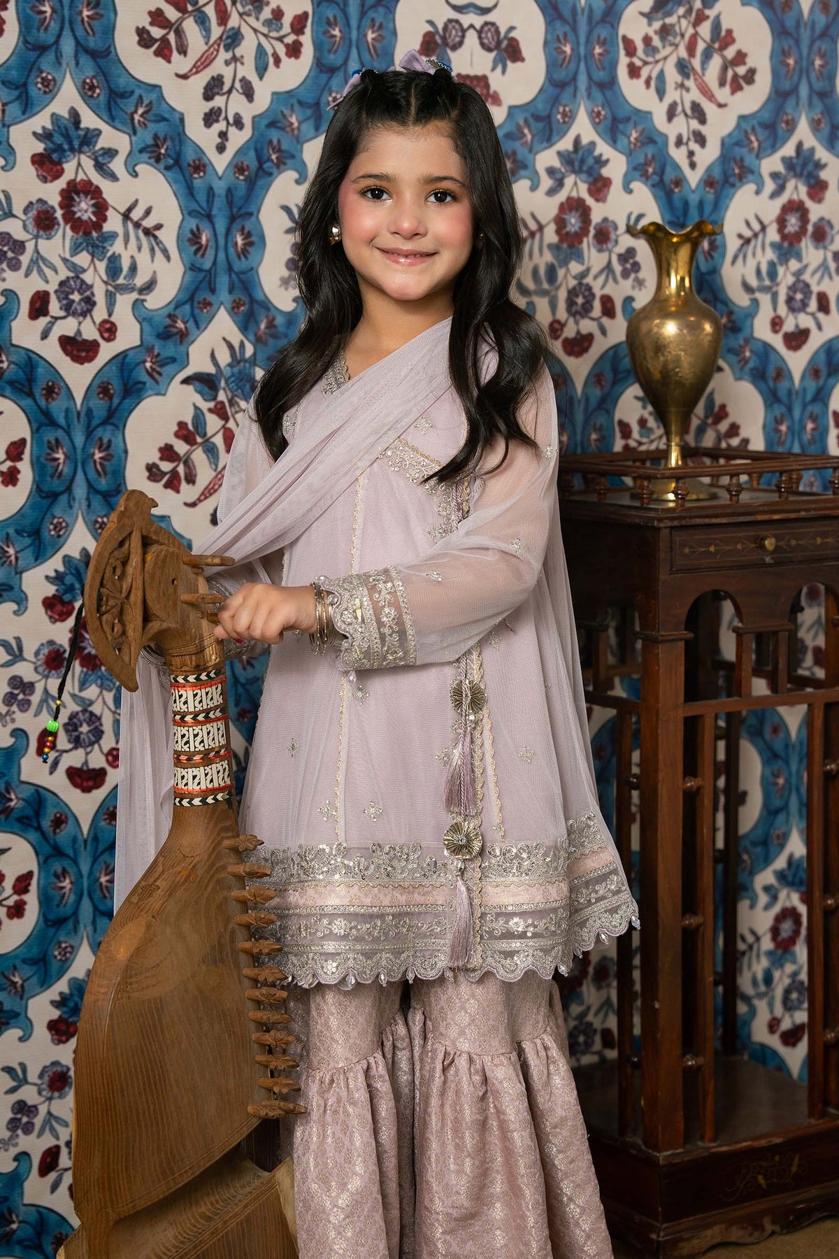 3 Piece Embroidered Net Suit