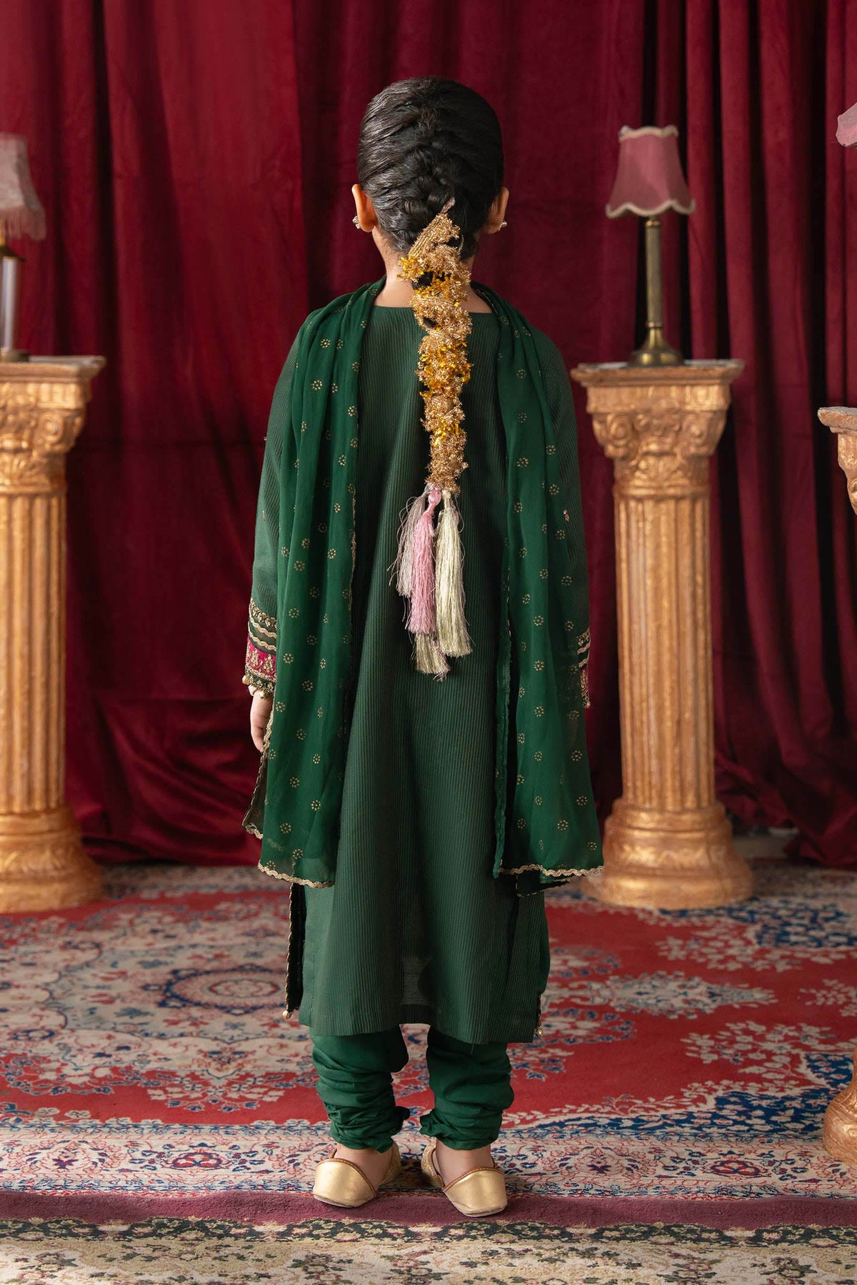 3 Piece Embroidered Yarn Dyed Stripe Suit