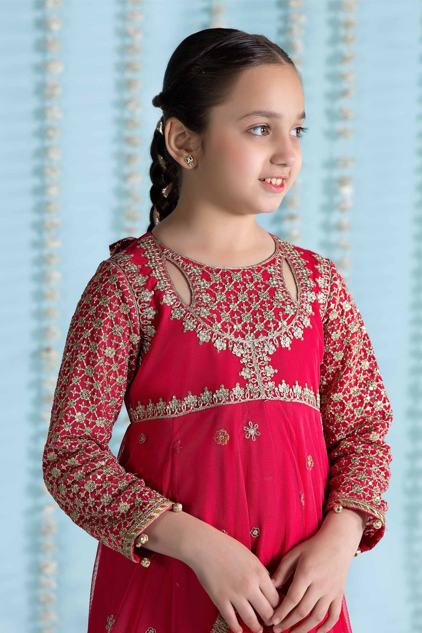 3 Piece Embroidered Net Suit