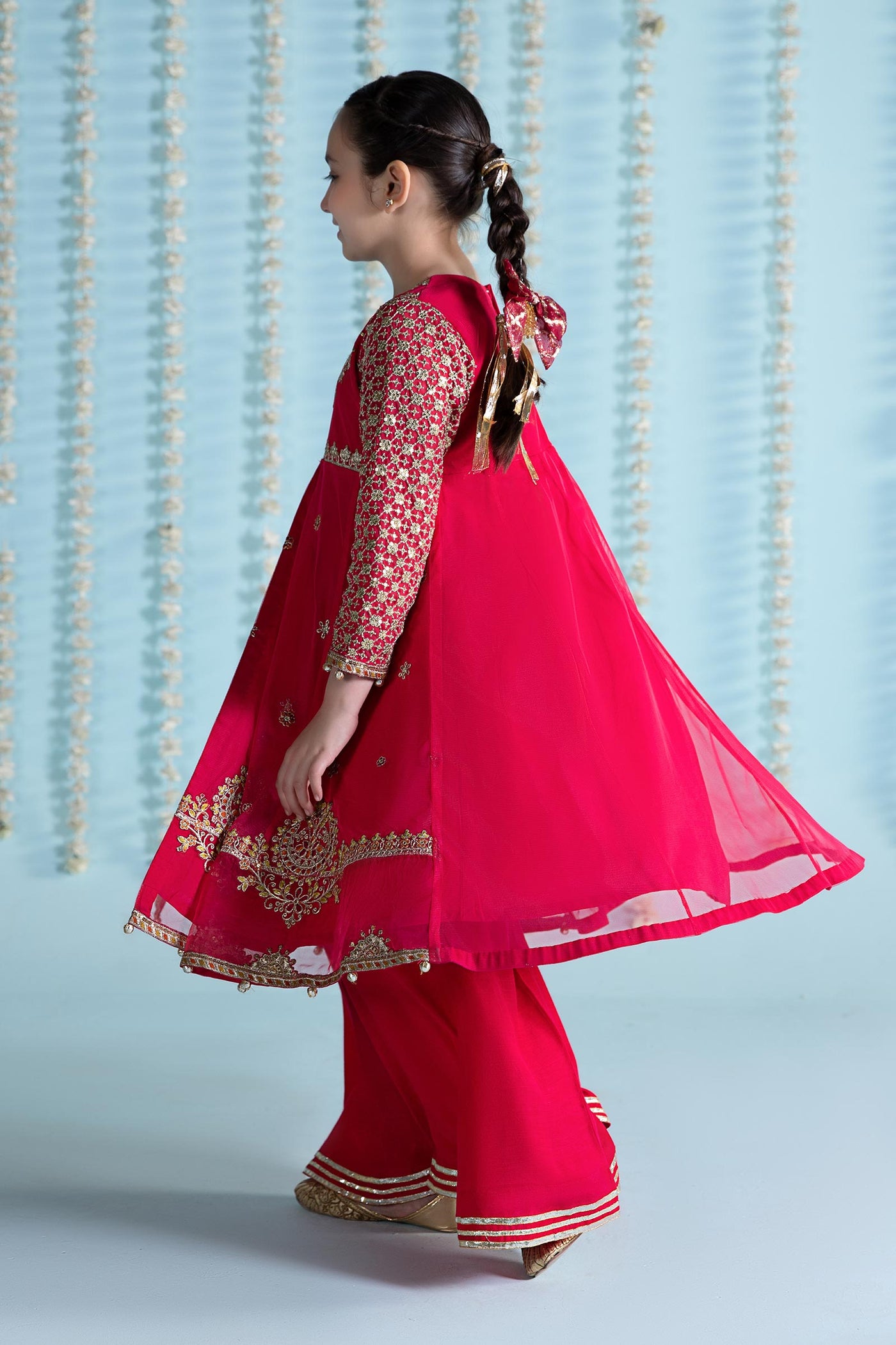 3 Piece Embroidered Net Suit