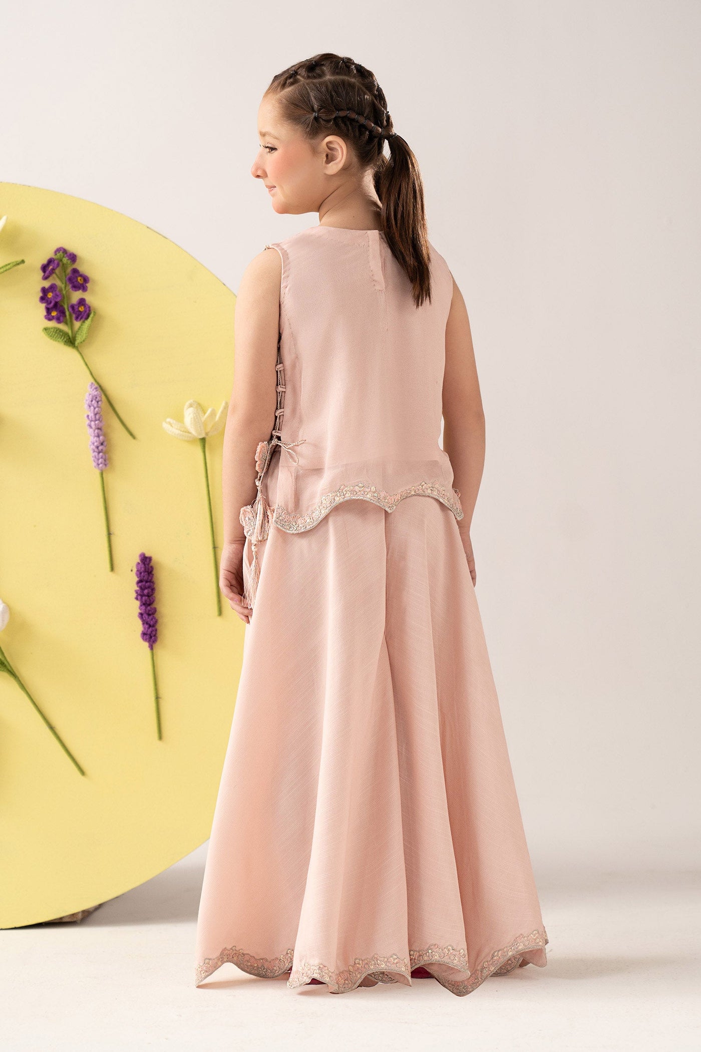 2 Piece Embroidered Chiffon Suit