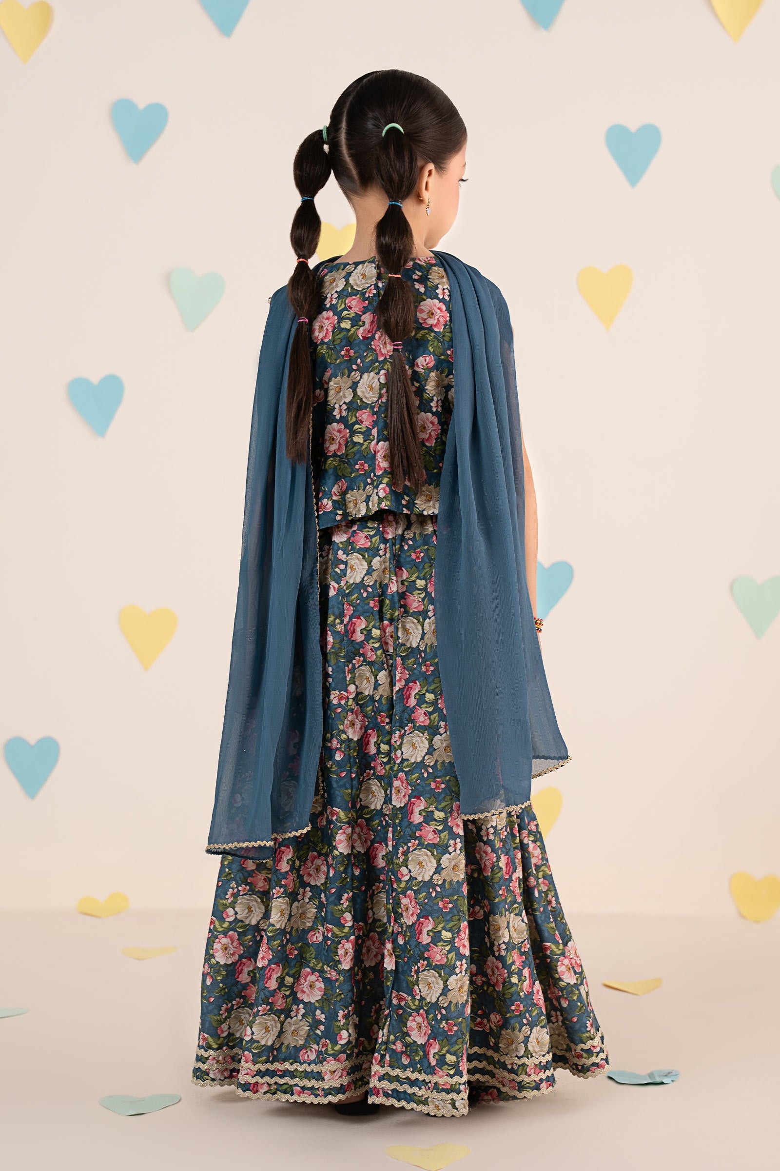 3 Piece Embroidered Raw Silk Suit