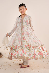 4 Piece Embroidered Net Suit