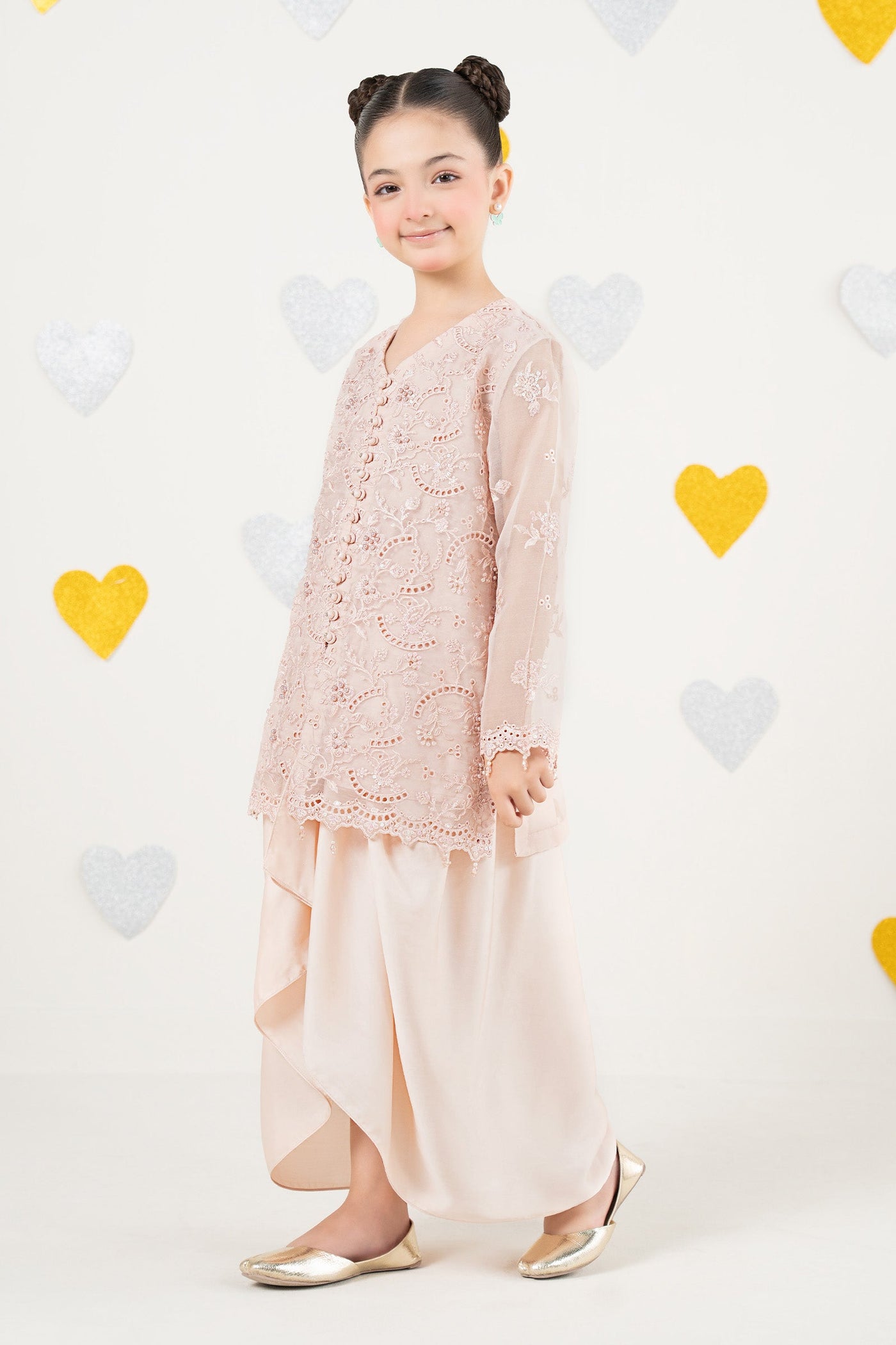 2 Piece Embroidered Organza Suit