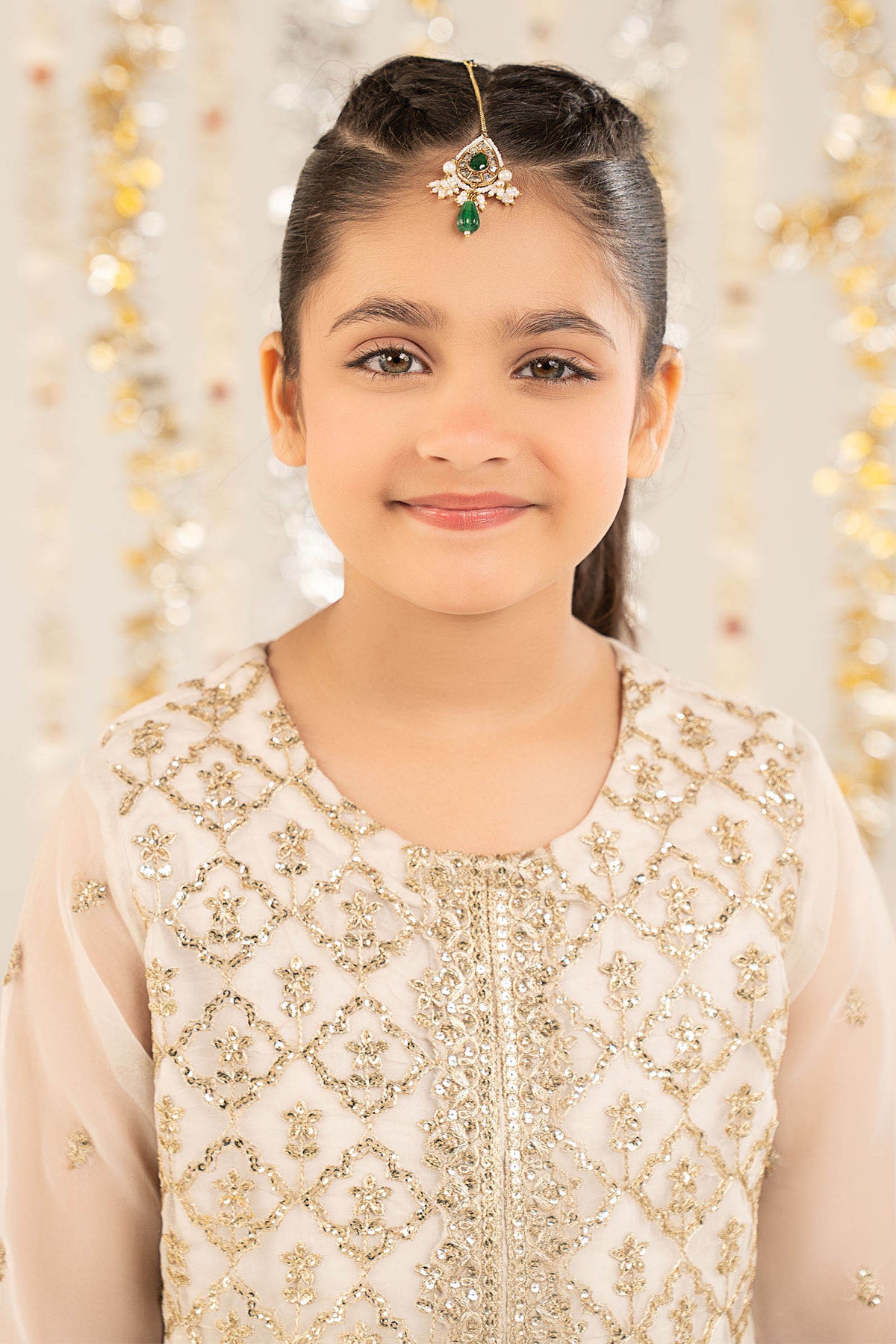 2 Piece Embroidered Organza Suit