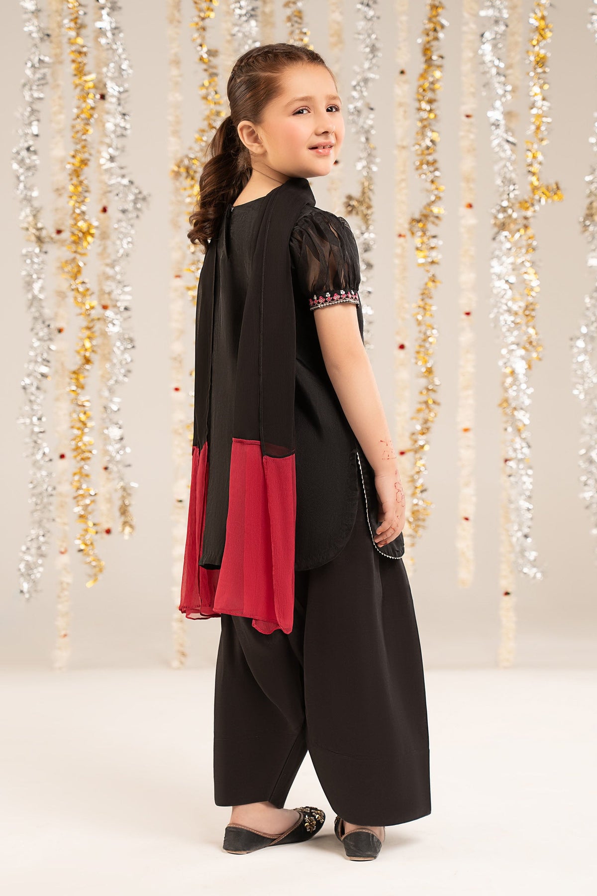 3 Piece Embroidered Organza Suit