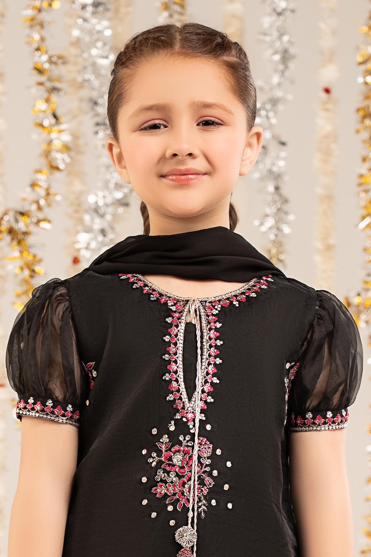 3 Piece Embroidered Organza Suit