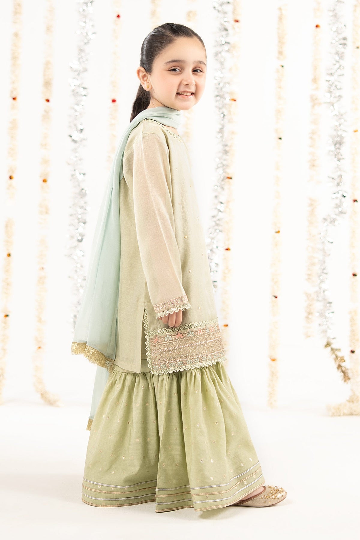3 Piece Embroidered Masoori Yarn Dyed Suit