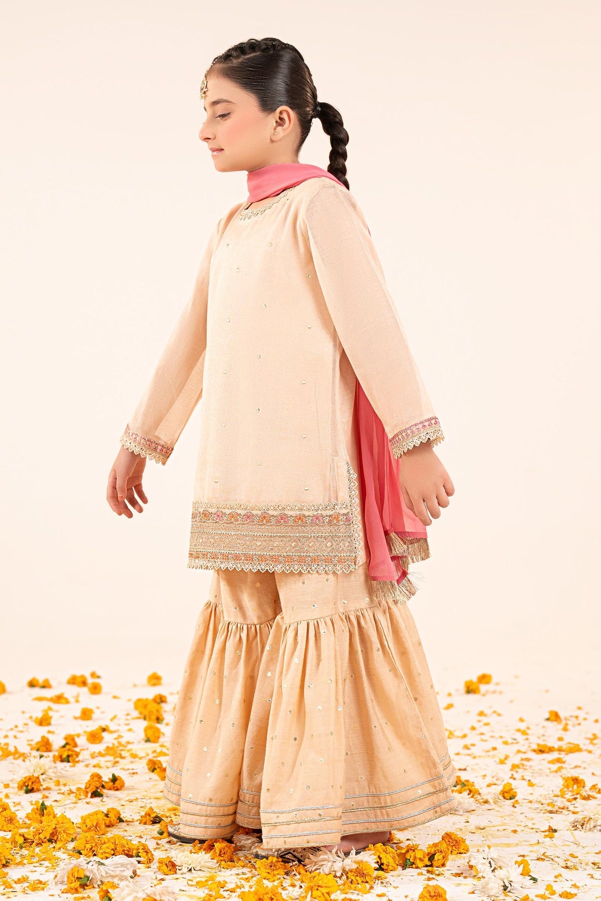 3 Piece Embroidered Masoori Yarn Dyed Suit