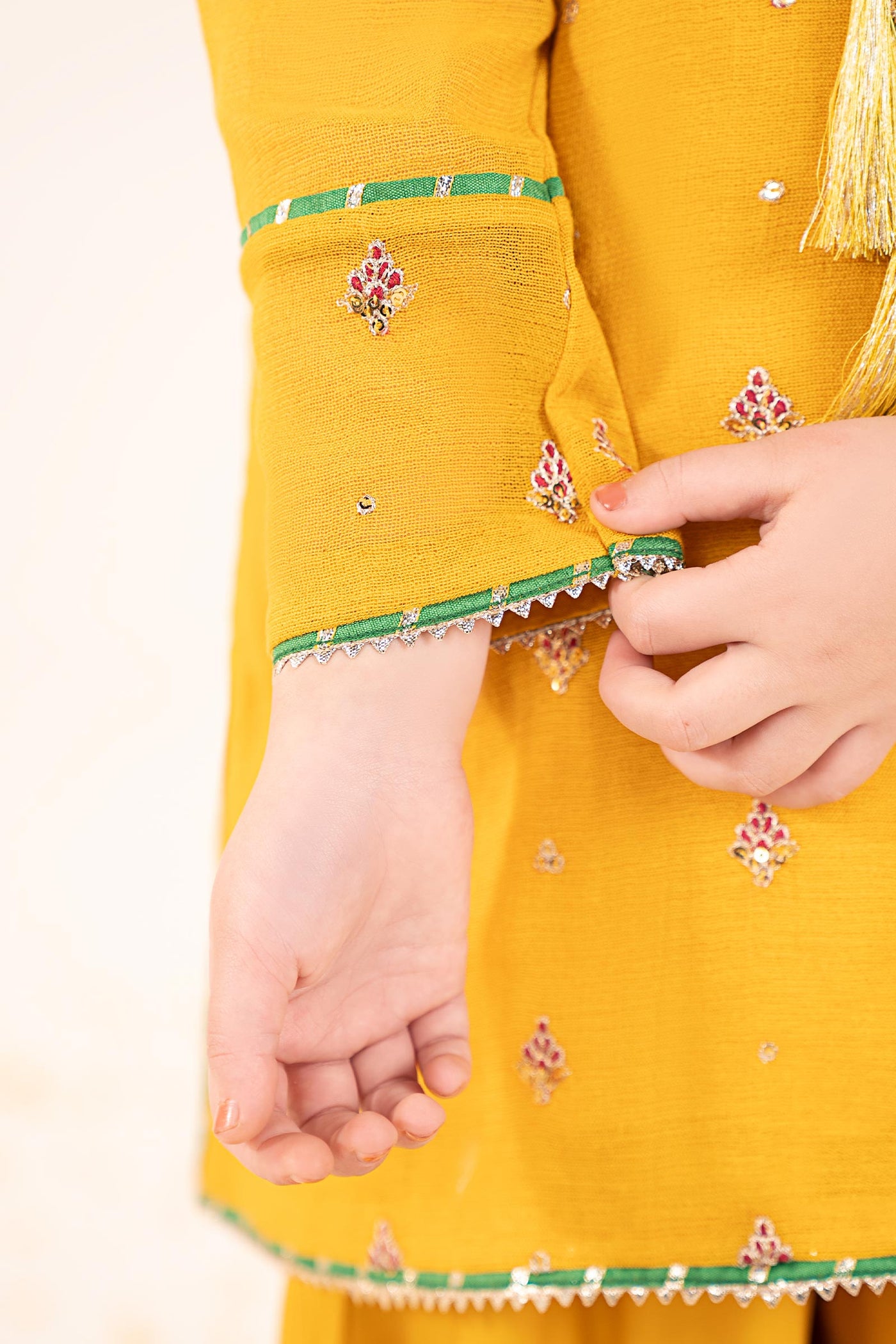 3 Piece Embroidered Cotton Net Suit