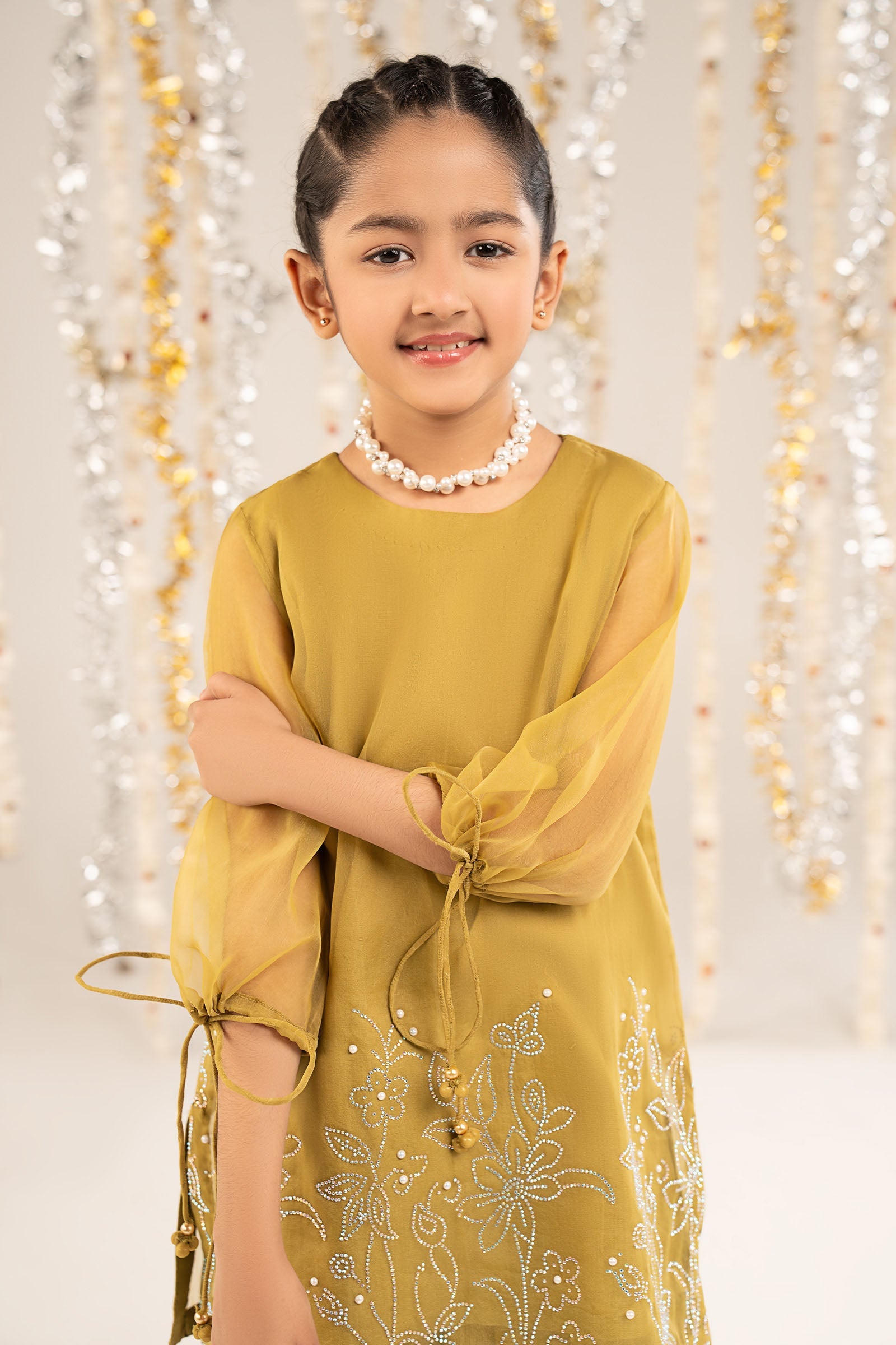 2 Piece Embellished Organza Suit