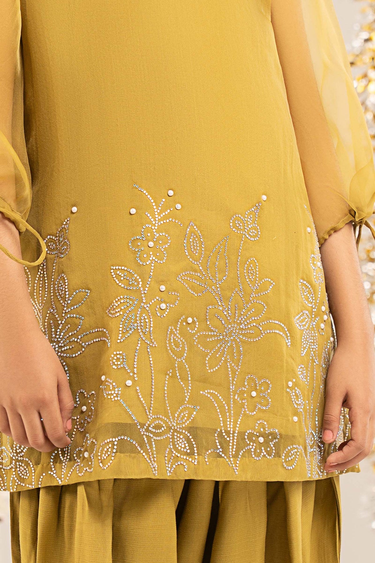 2 Piece Embellished Organza Suit