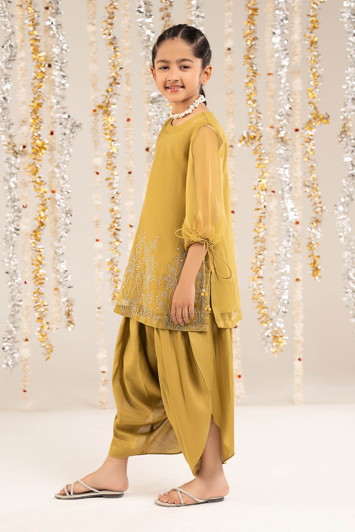 2 Piece Embellished Organza Suit