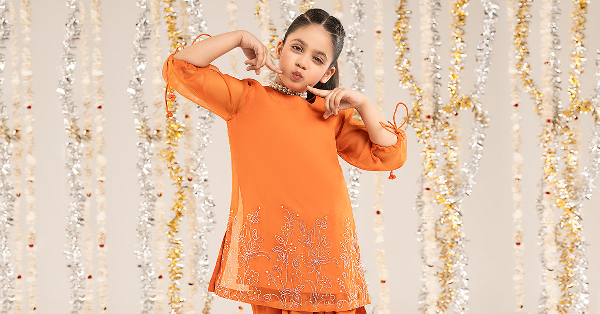2 Piece Embellished Organza Suit