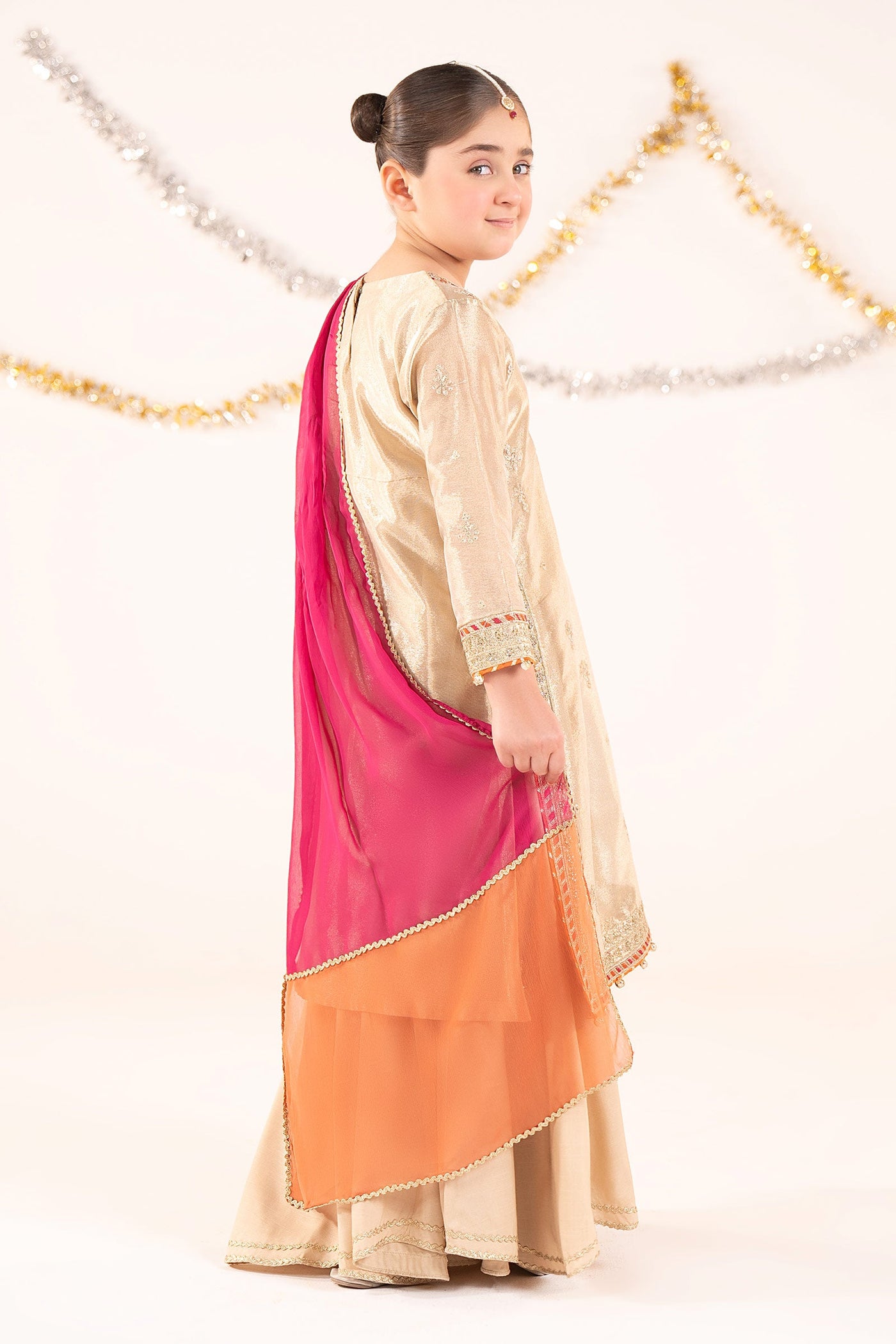 3 Piece Embroidered Tissue Suit