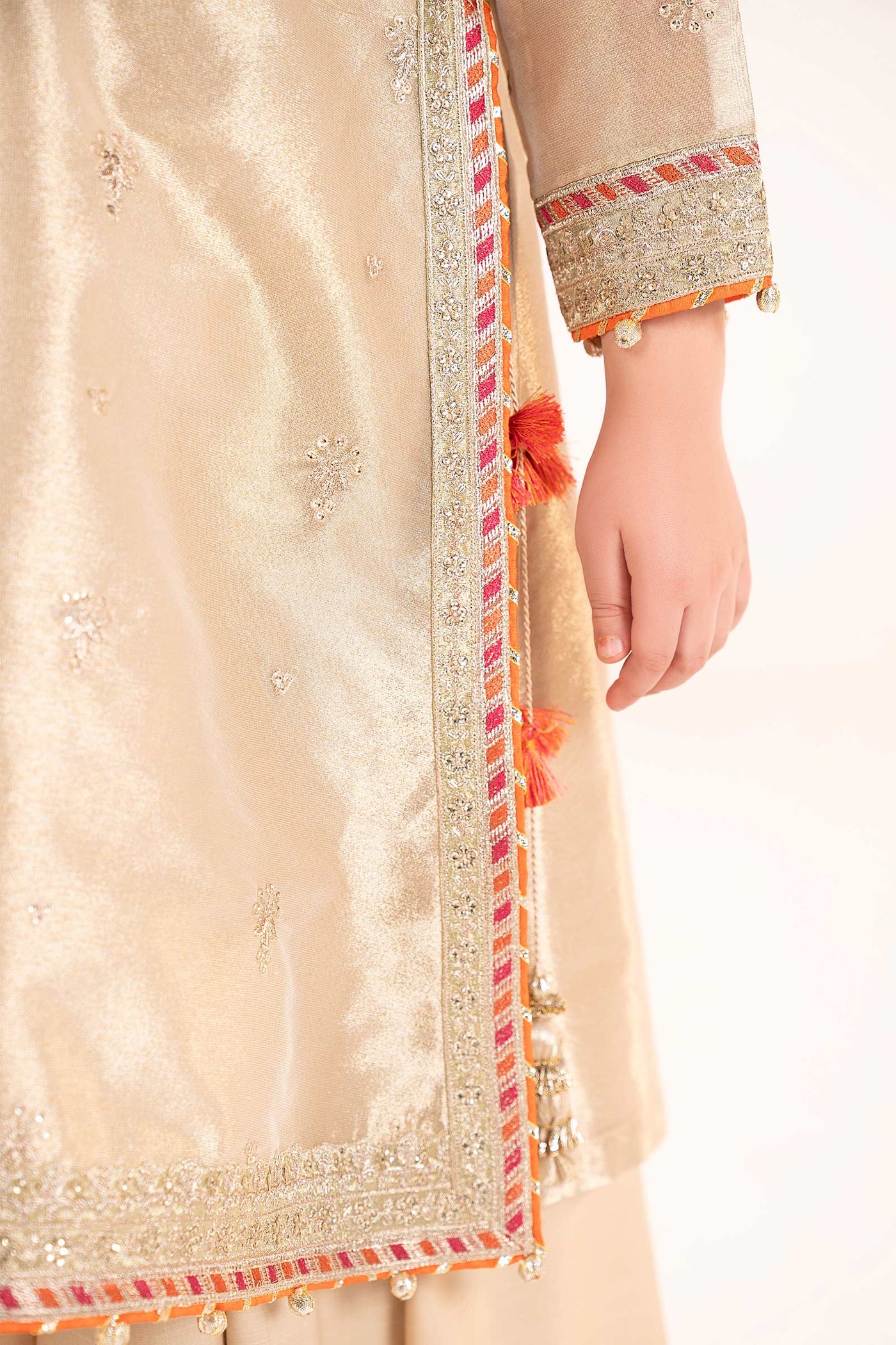 3 Piece Embroidered Tissue Suit