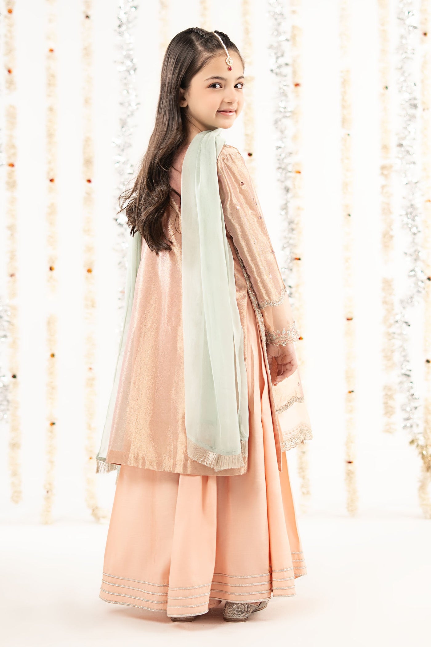 3 Piece Embroidered Tissue Suit