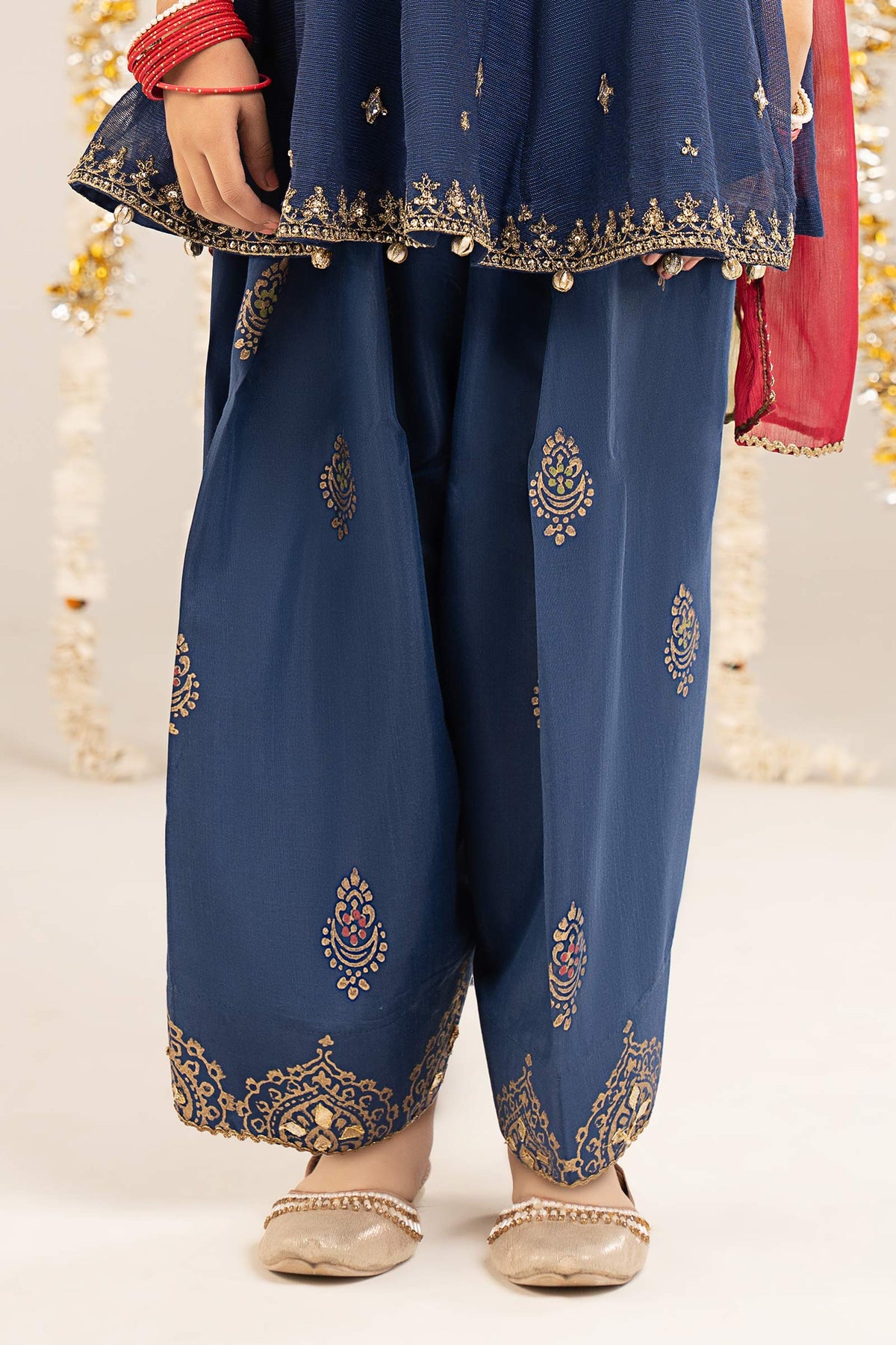 3 Piece Embroidered Cotton Net Suit